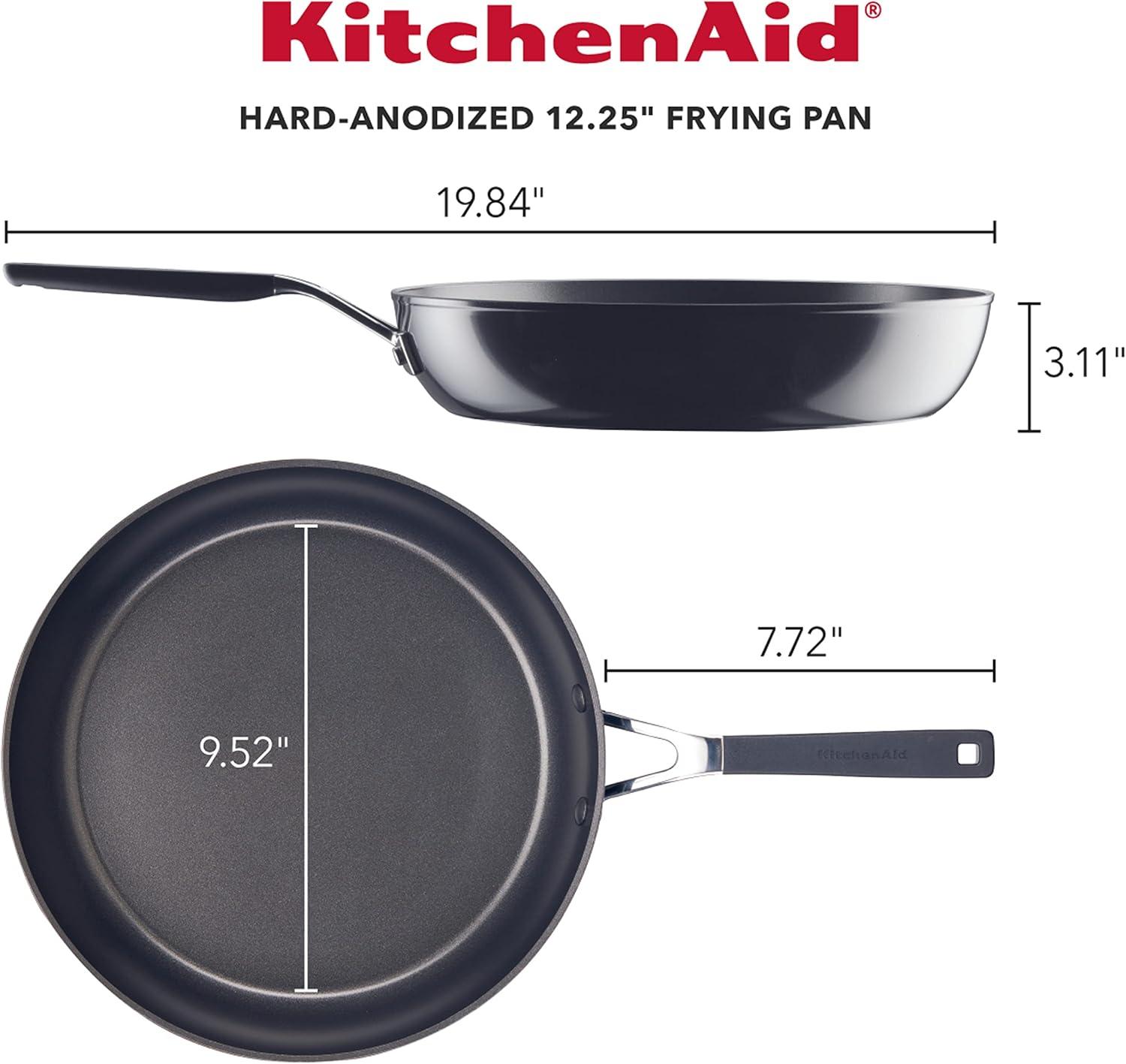 imageKitchenAid Hard Anodized Nonstick Frying PanSkillet 10 Inch Onyx BlackOnyx Black