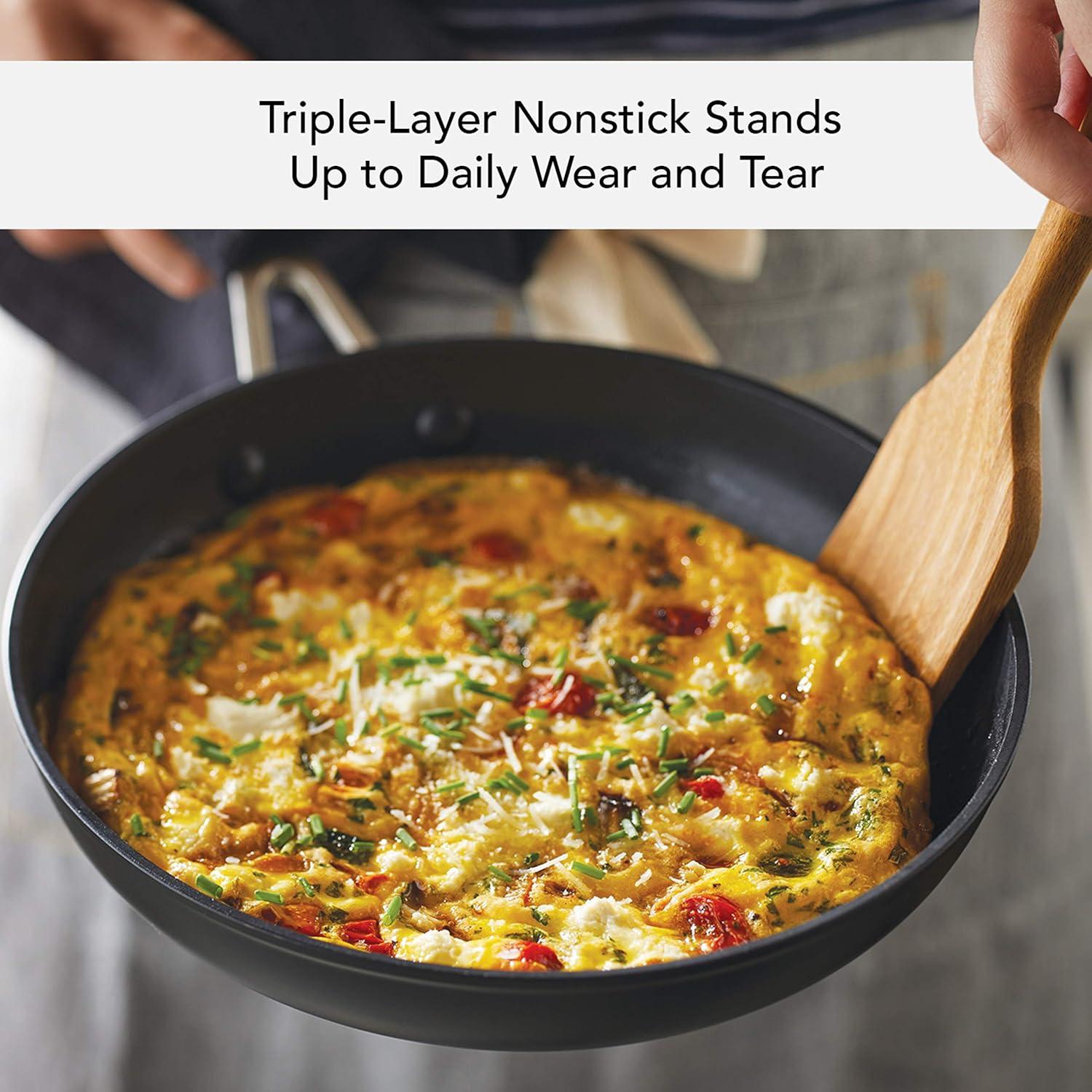 imageKitchenAid Hard Anodized Roasting PanRoaster with Removable Rack 13 Inch x 1575 Inch Matte BlackSkillet with Lid 10