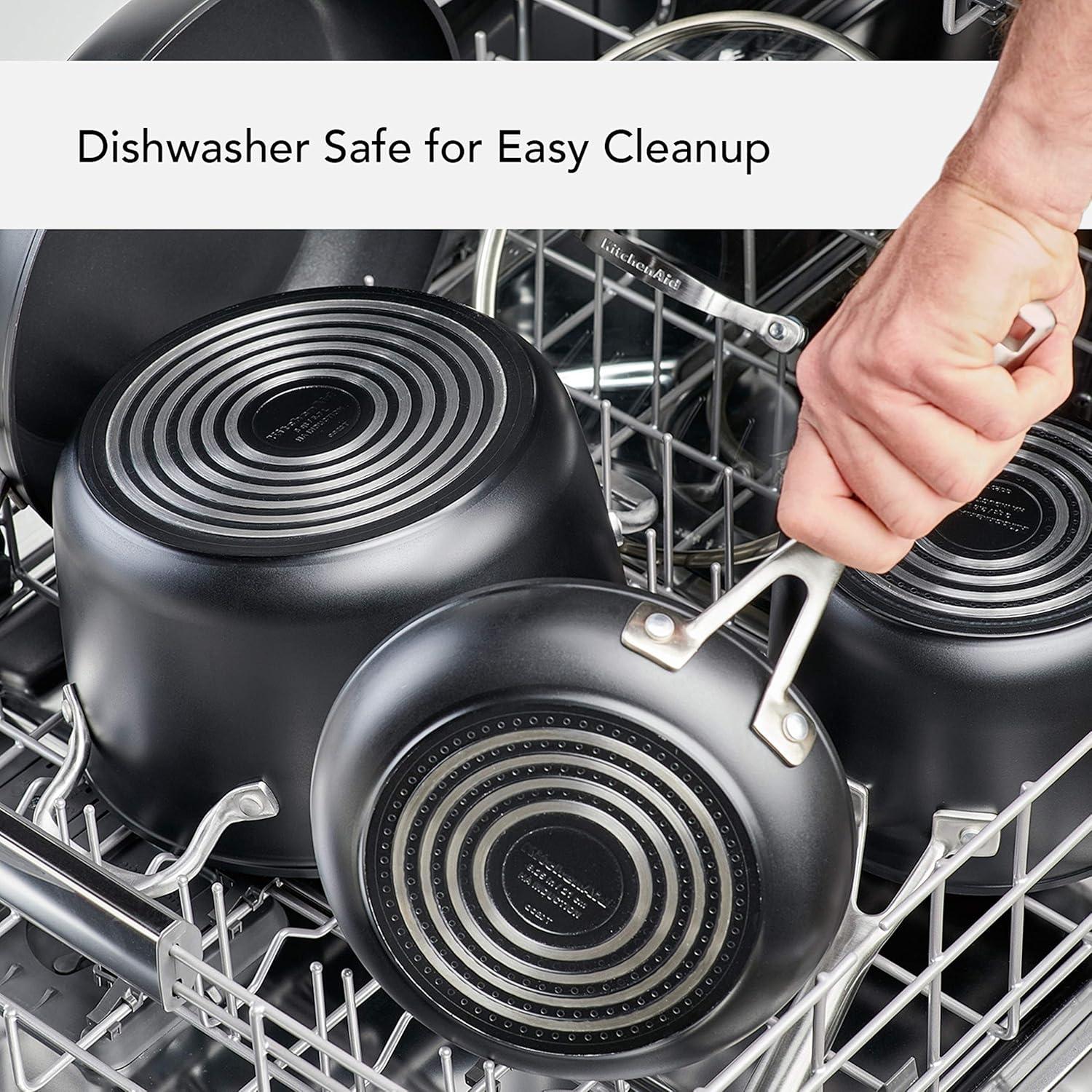 imageKitchenAid Hard Anodized Roasting PanRoaster with Removable Rack 13 Inch x 1575 Inch Matte BlackStockpot 8 Quart