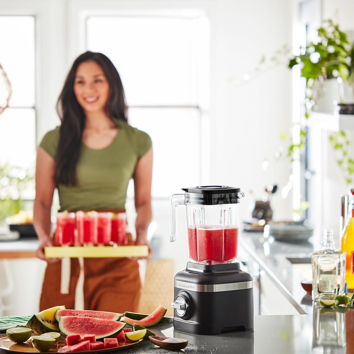 imageKitchenAid K150 3 Speed Ice Crushing Blender with 2 Personal Blender Jars KSB1332Y Black Matte