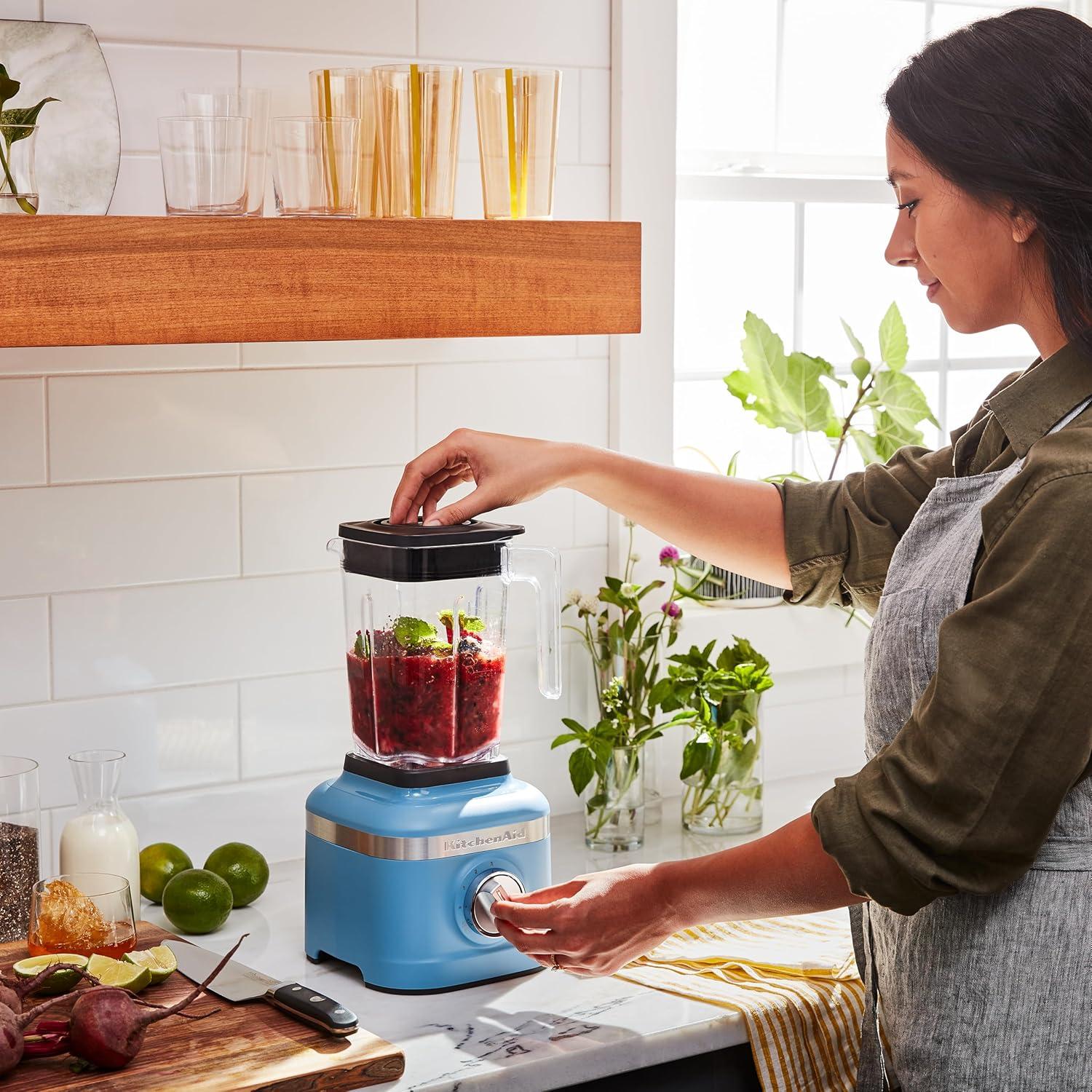 imageKitchenAid K150 3 Speed Ice Crushing Blender with 2 Personal Blender Jars KSB1332Y Blue Velvet