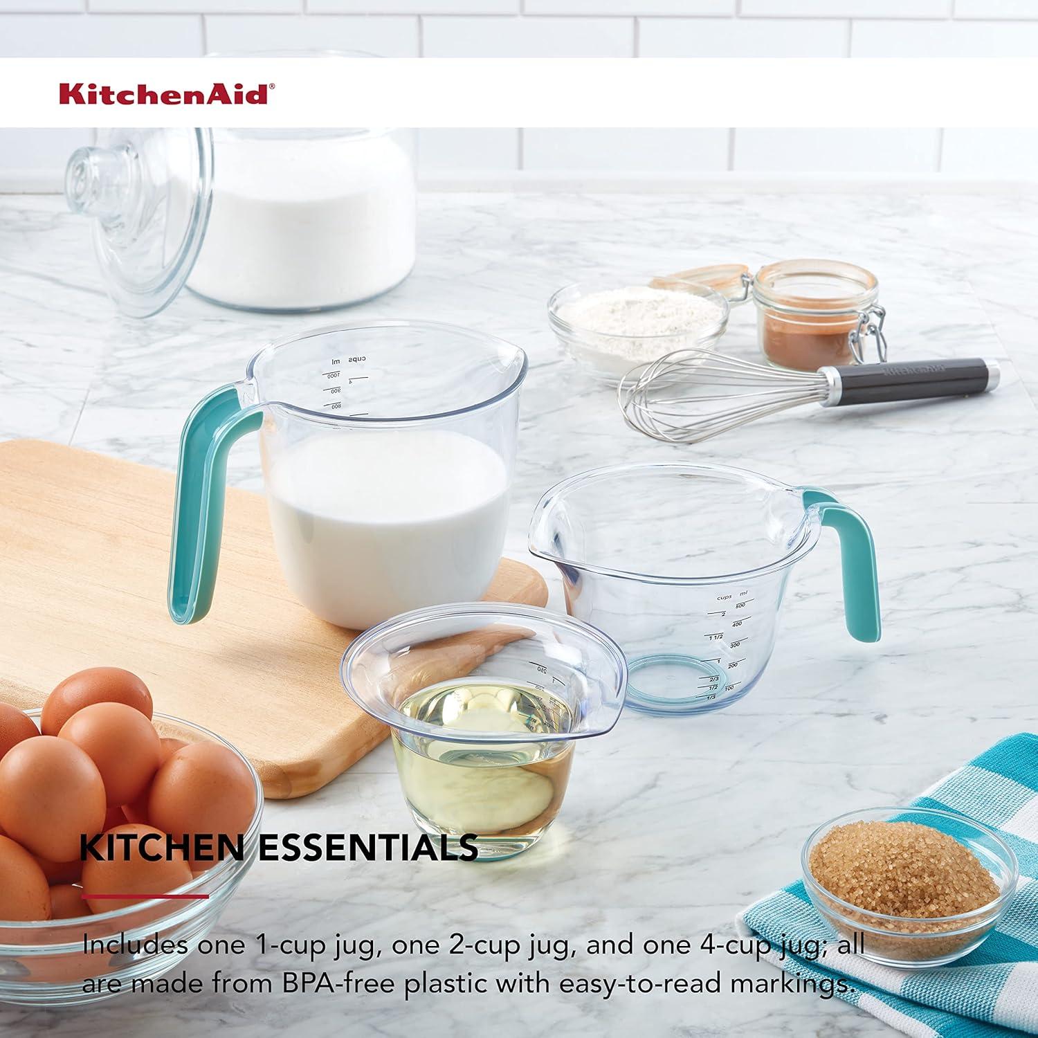 imageKitchenAid KQ298OSOBA Gourmet Set of 3 Measuring Jugs OnyxAqua Sky 1