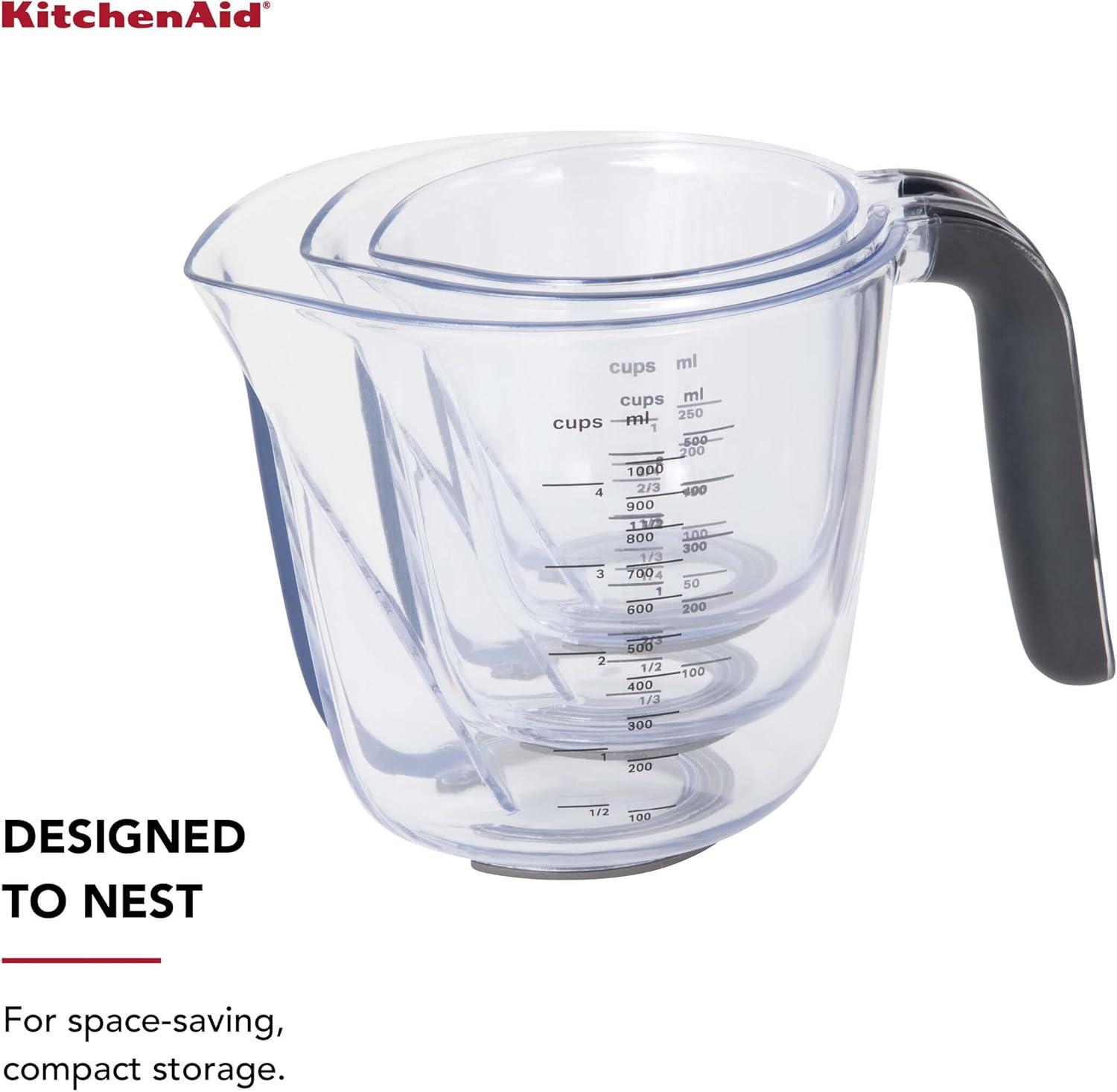 imageKitchenAid KQ298OSOBA Gourmet Set of 3 Measuring Jugs OnyxBlack