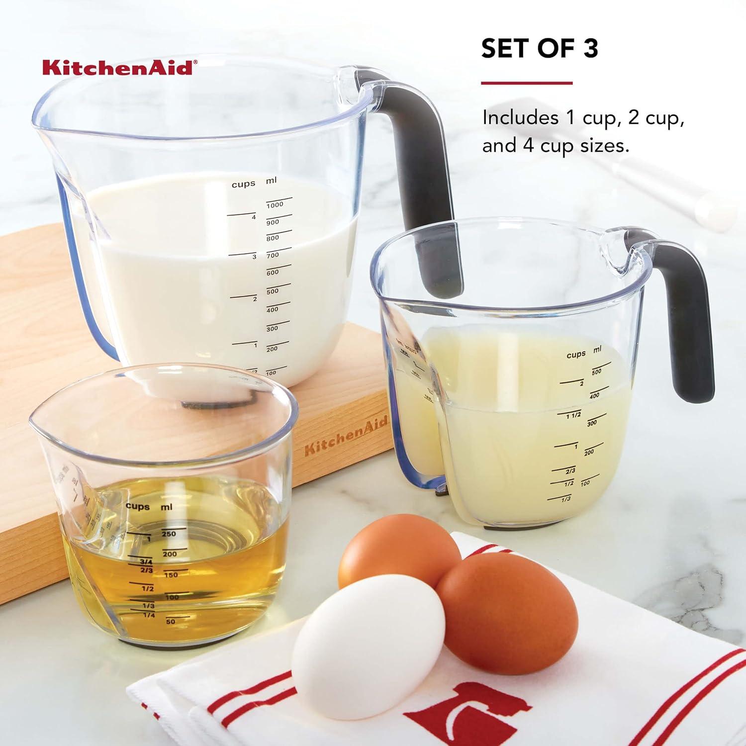 imageKitchenAid KQ298OSOBA Gourmet Set of 3 Measuring Jugs OnyxBlack