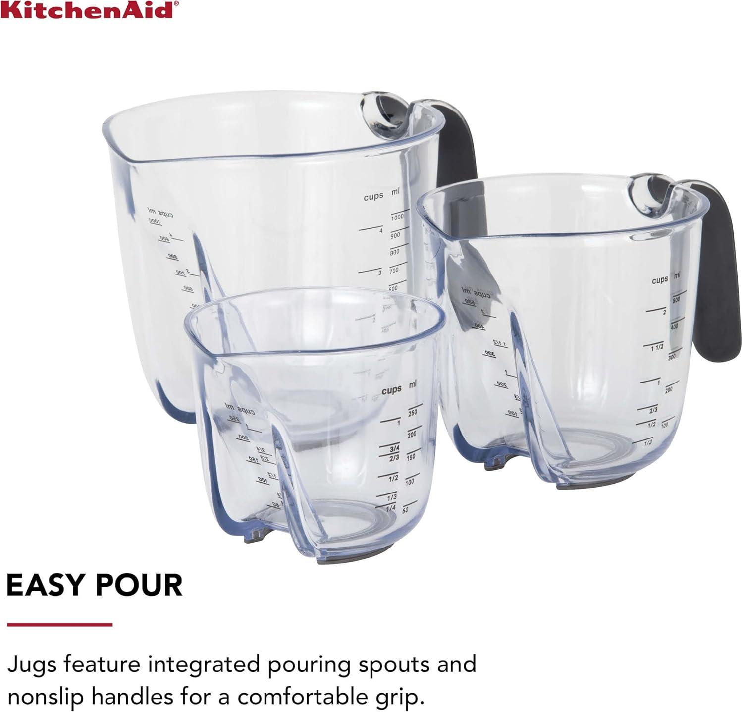imageKitchenAid KQ298OSOBA Gourmet Set of 3 Measuring Jugs OnyxBlack