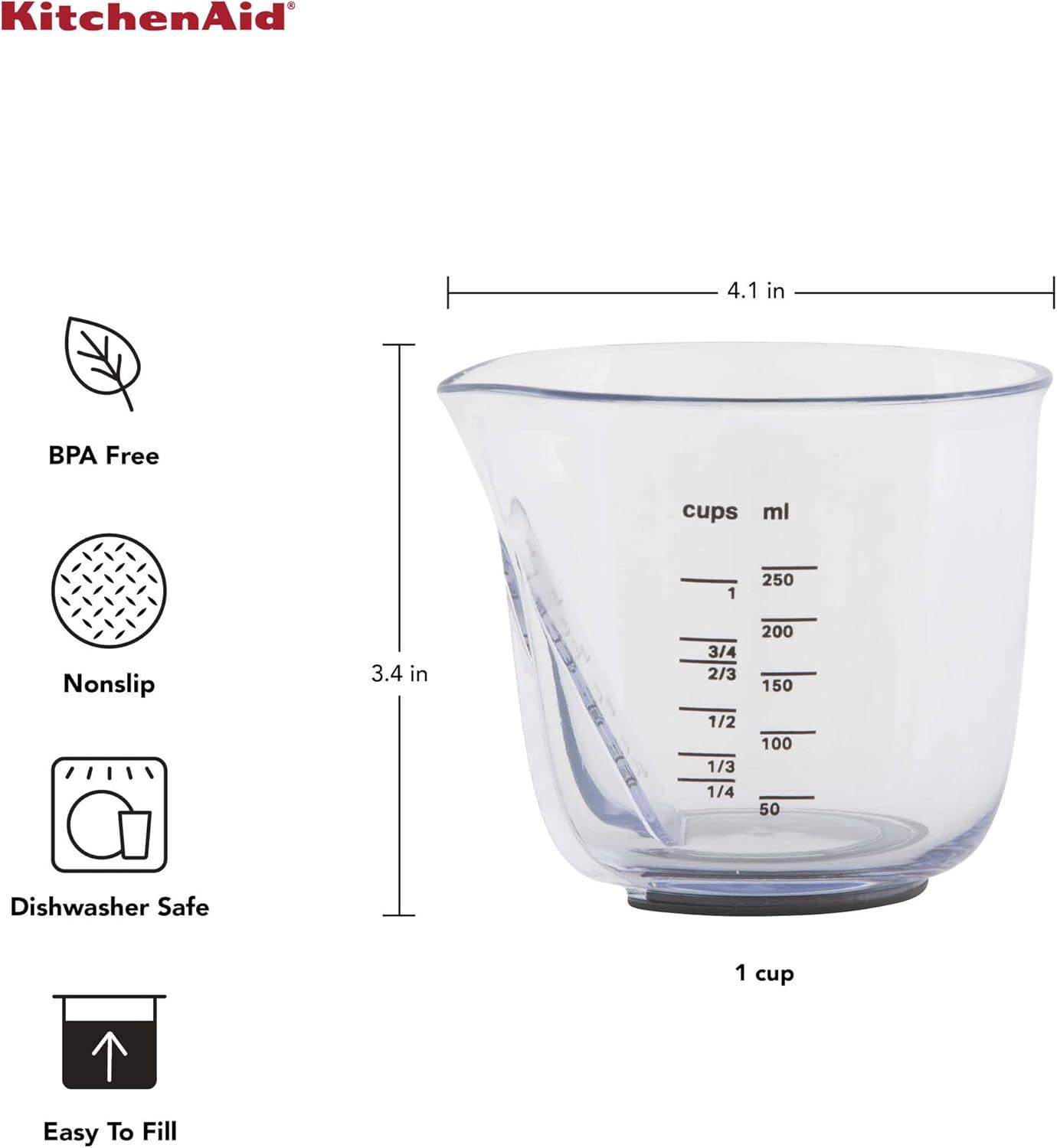 imageKitchenAid KQ298OSOBA Gourmet Set of 3 Measuring Jugs OnyxClear