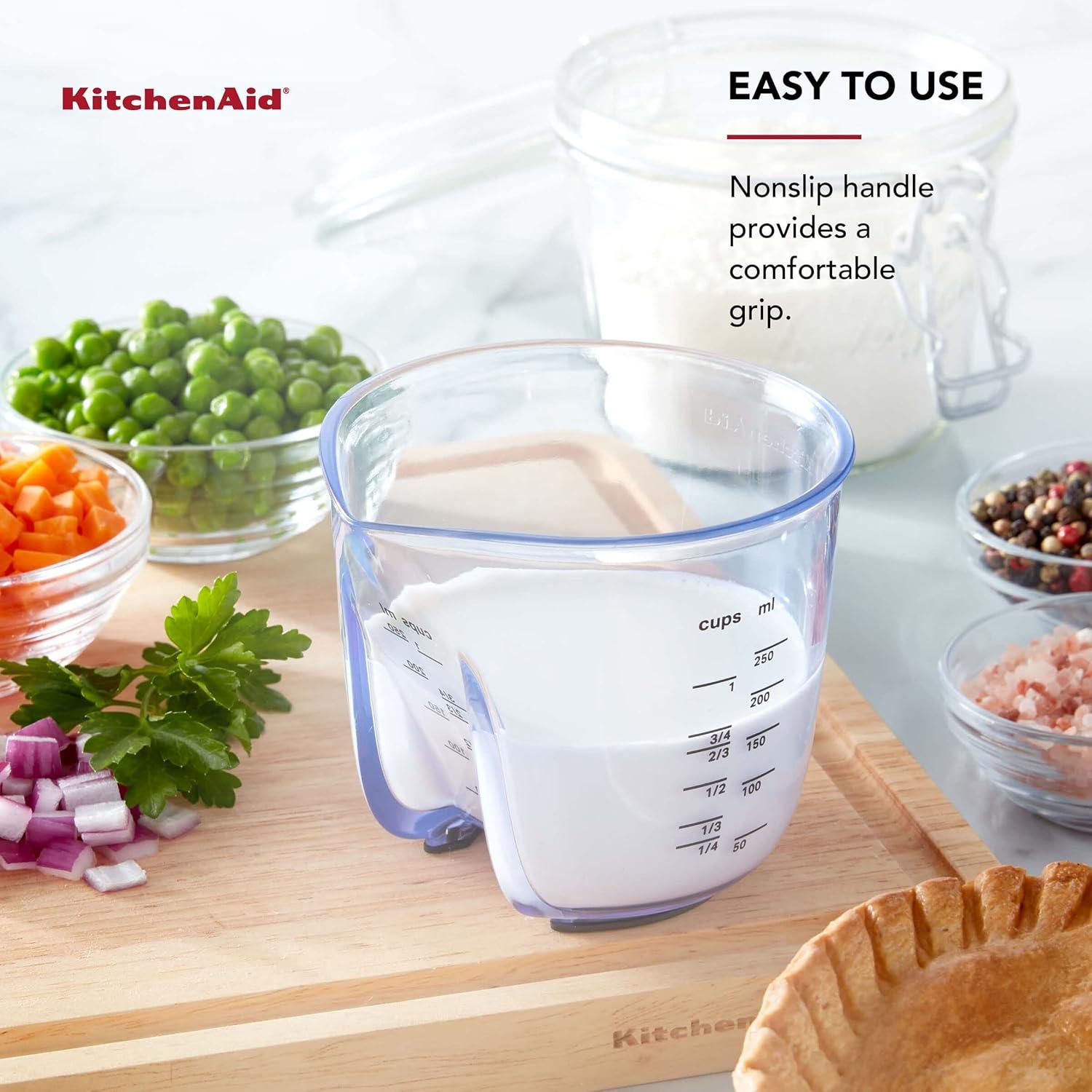 imageKitchenAid KQ298OSOBA Gourmet Set of 3 Measuring Jugs OnyxClear