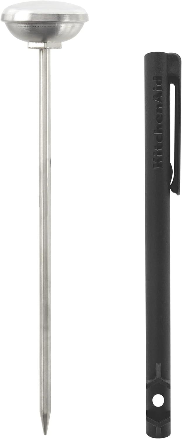 imageKitchenAid KQ901 Instant Read Food Thermometer for Kitchen or Grill TEMPERATURE RANGE 20F to 220F 1 Inch Dial Blue VelvetBlack