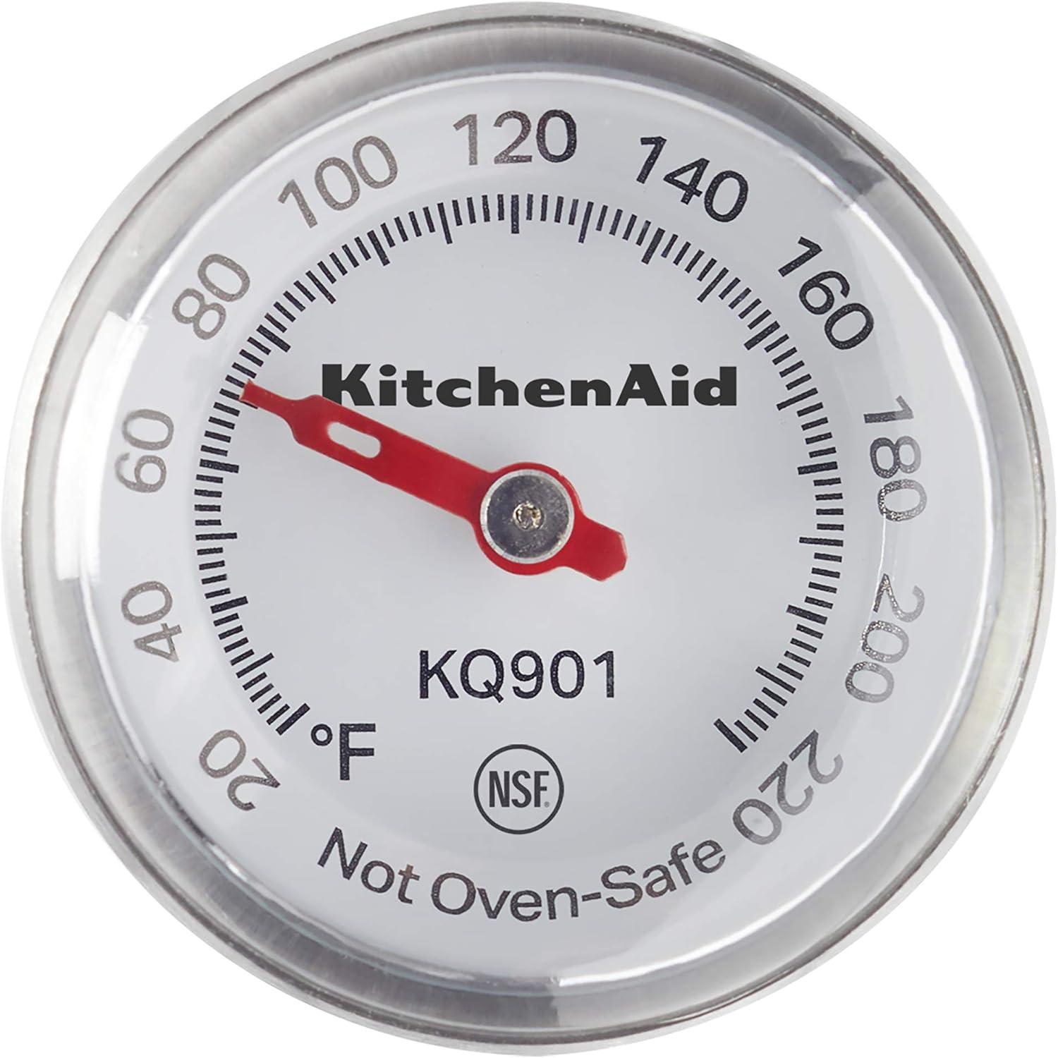 imageKitchenAid KQ901 Instant Read Food Thermometer for Kitchen or Grill TEMPERATURE RANGE 20F to 220F 1 Inch Dial Blue VelvetBlue