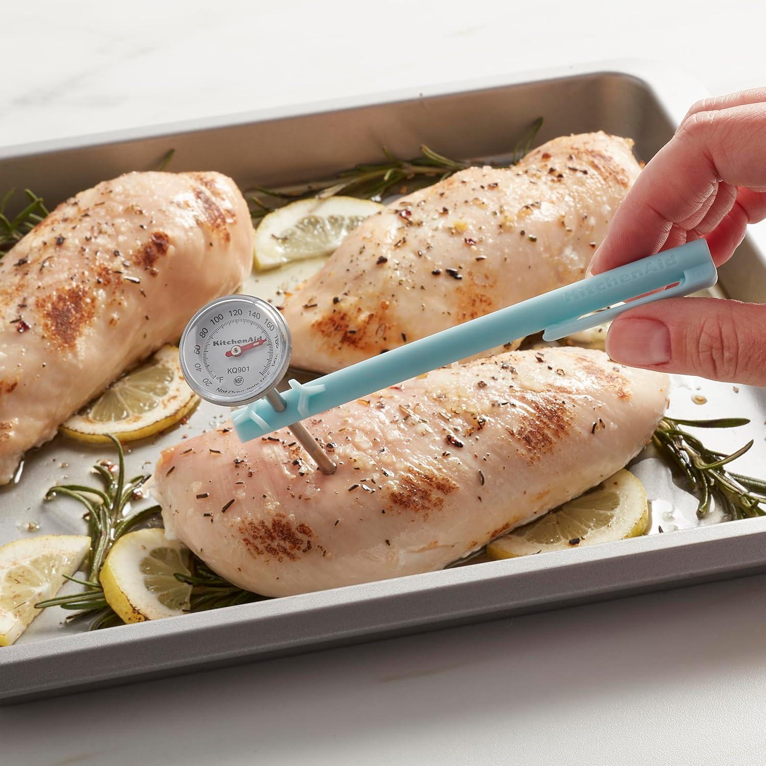 imageKitchenAid KQ901 Instant Read Food Thermometer for Kitchen or Grill TEMPERATURE RANGE 20F to 220F 1 Inch Dial Blue VelvetMineral Water