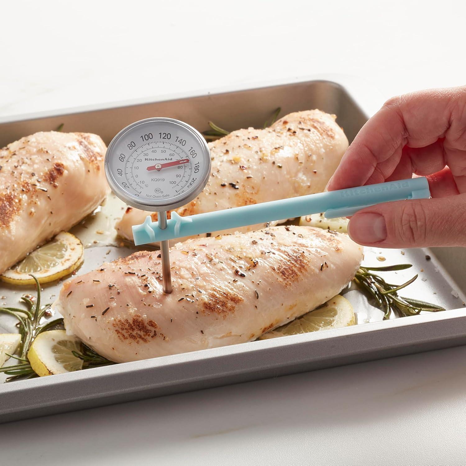 imageKitchenAid KQ901 Instant Read Food Thermometer for Kitchen or Grill TEMPERATURE RANGE 20F to 220F 1 Inch Dial Blue VelvetMineral Water