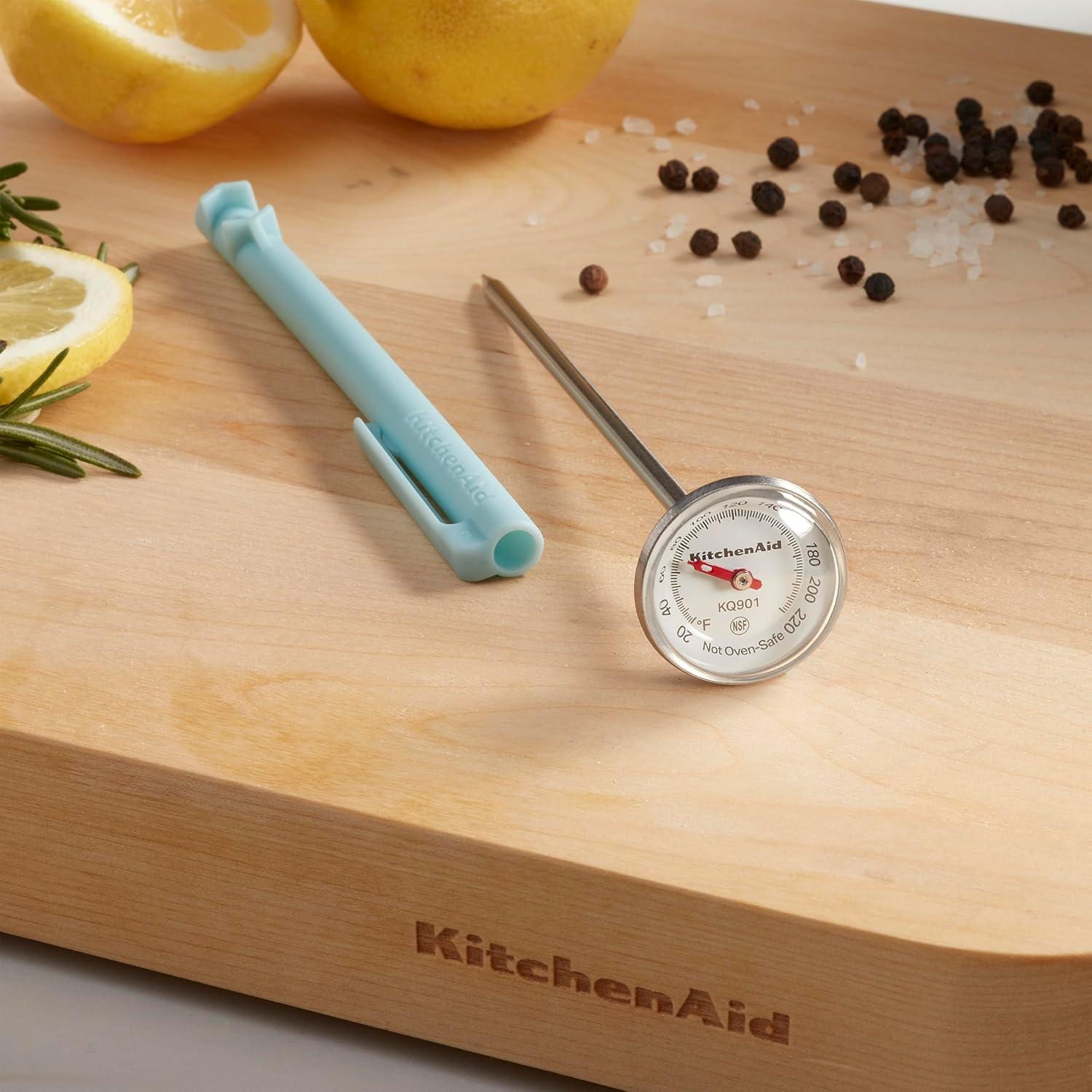 imageKitchenAid KQ901 Instant Read Food Thermometer for Kitchen or Grill TEMPERATURE RANGE 20F to 220F 1 Inch Dial Blue VelvetMineral Water