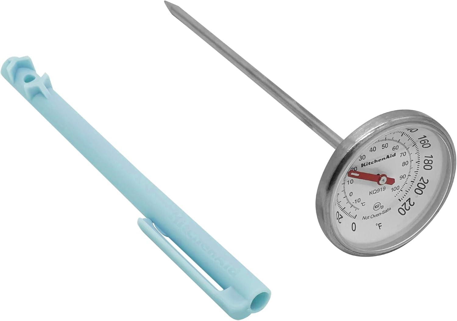 imageKitchenAid KQ901 Instant Read Food Thermometer for Kitchen or Grill TEMPERATURE RANGE 20F to 220F 1 Inch Dial Blue VelvetMineral Water