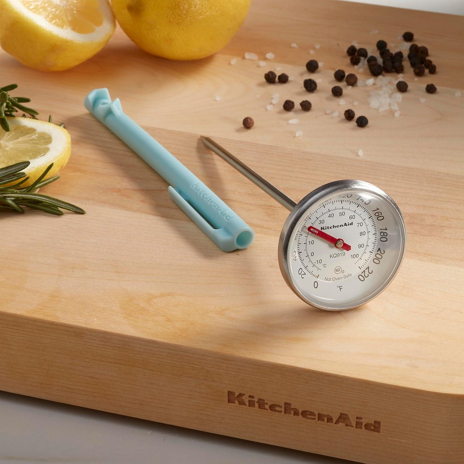 imageKitchenAid KQ901 Instant Read Food Thermometer for Kitchen or Grill TEMPERATURE RANGE 20F to 220F 1 Inch Dial Blue VelvetMineral Water