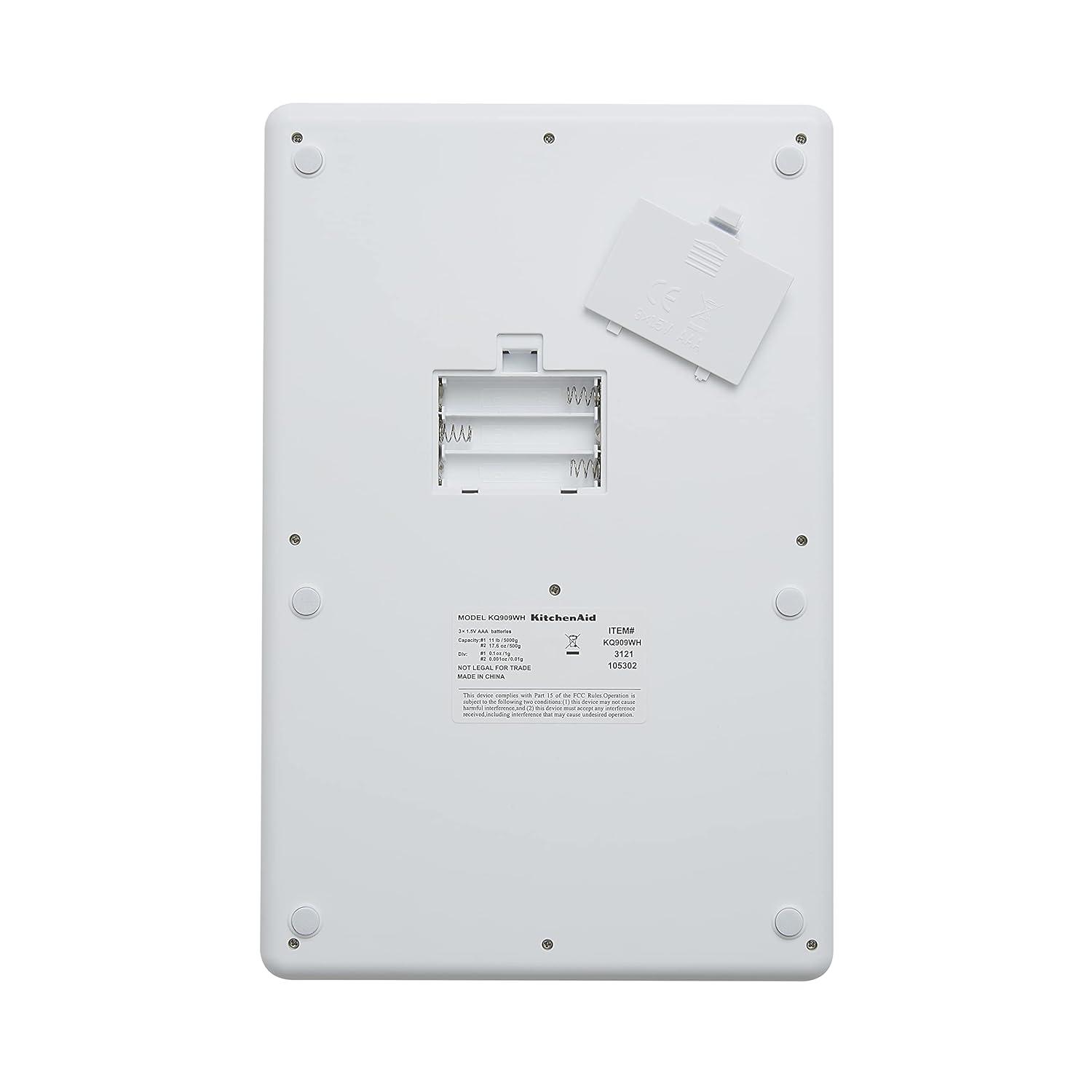 imageKitchenAid KQ909 Dual Platform Digital Kitchen and Food Scale 11 pound capacity and Precision 16oz capacity Black with Stainless SteelWhite