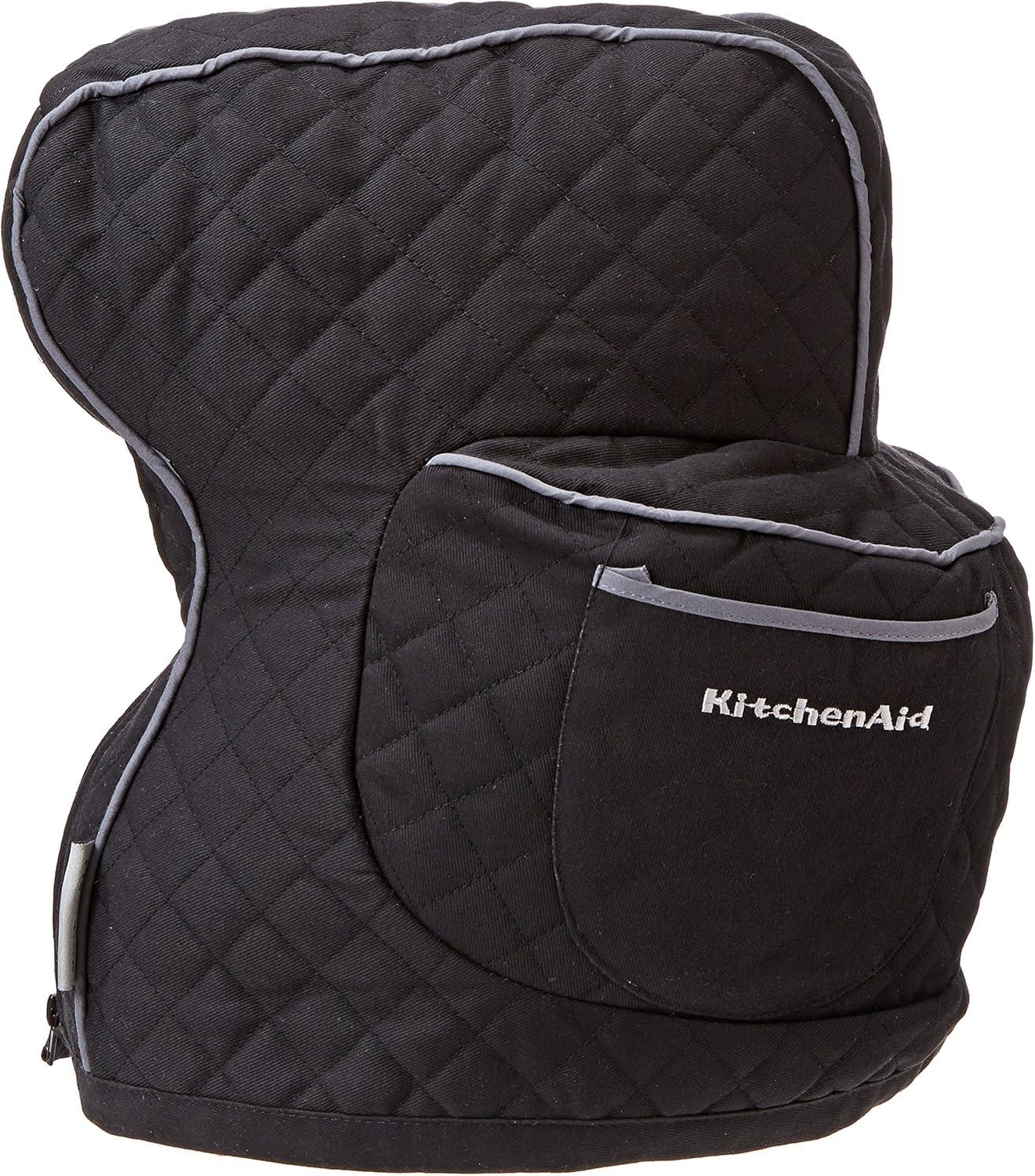 imageKitchenAid KSMCT1ER Fitted Stand Mixer Cover Empire Red 1quotOnyx Black