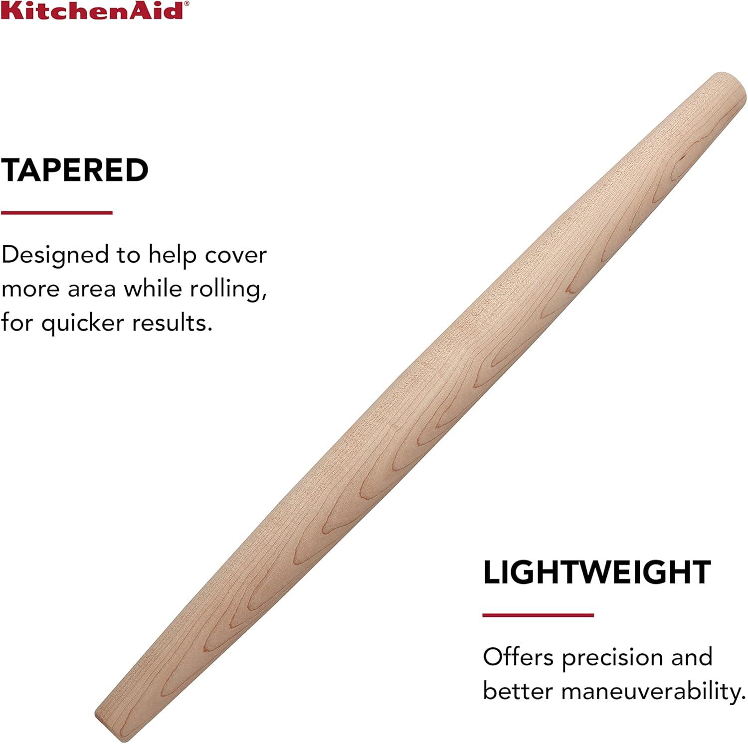 imageKitchenAid Maplewood French Rolling Pin 22Inch Brown