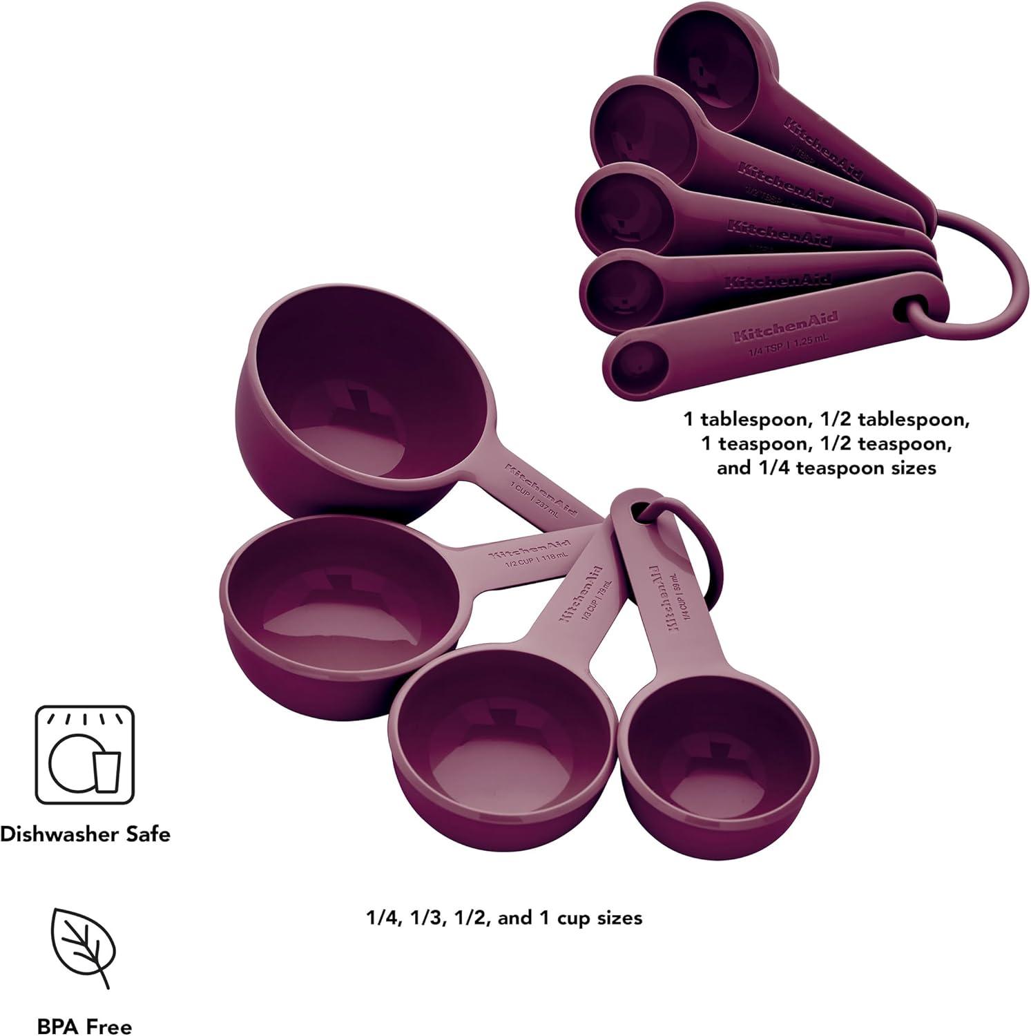 imageKitchenAid Measuring Cups and Spoon Set Mineral Water 9PieceBeetroot