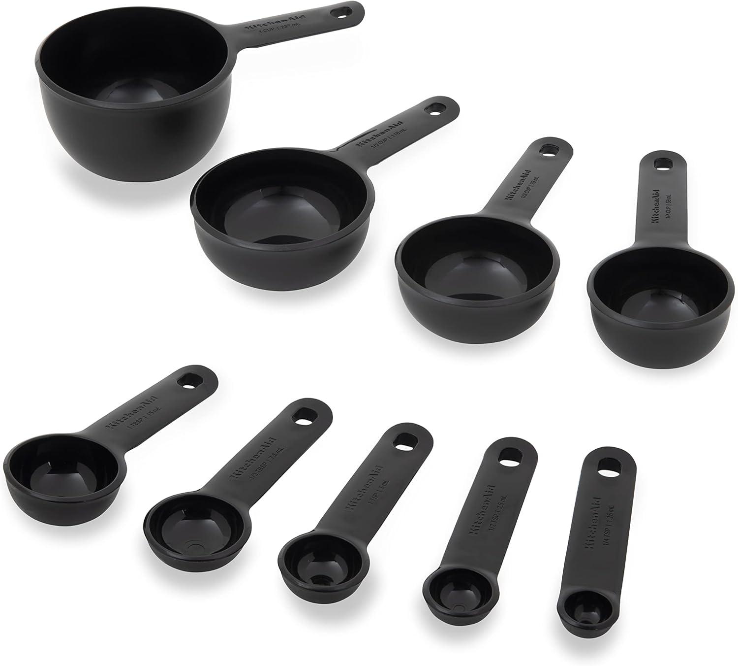 imageKitchenAid Measuring Cups and Spoon Set Mineral Water 9PieceBlack