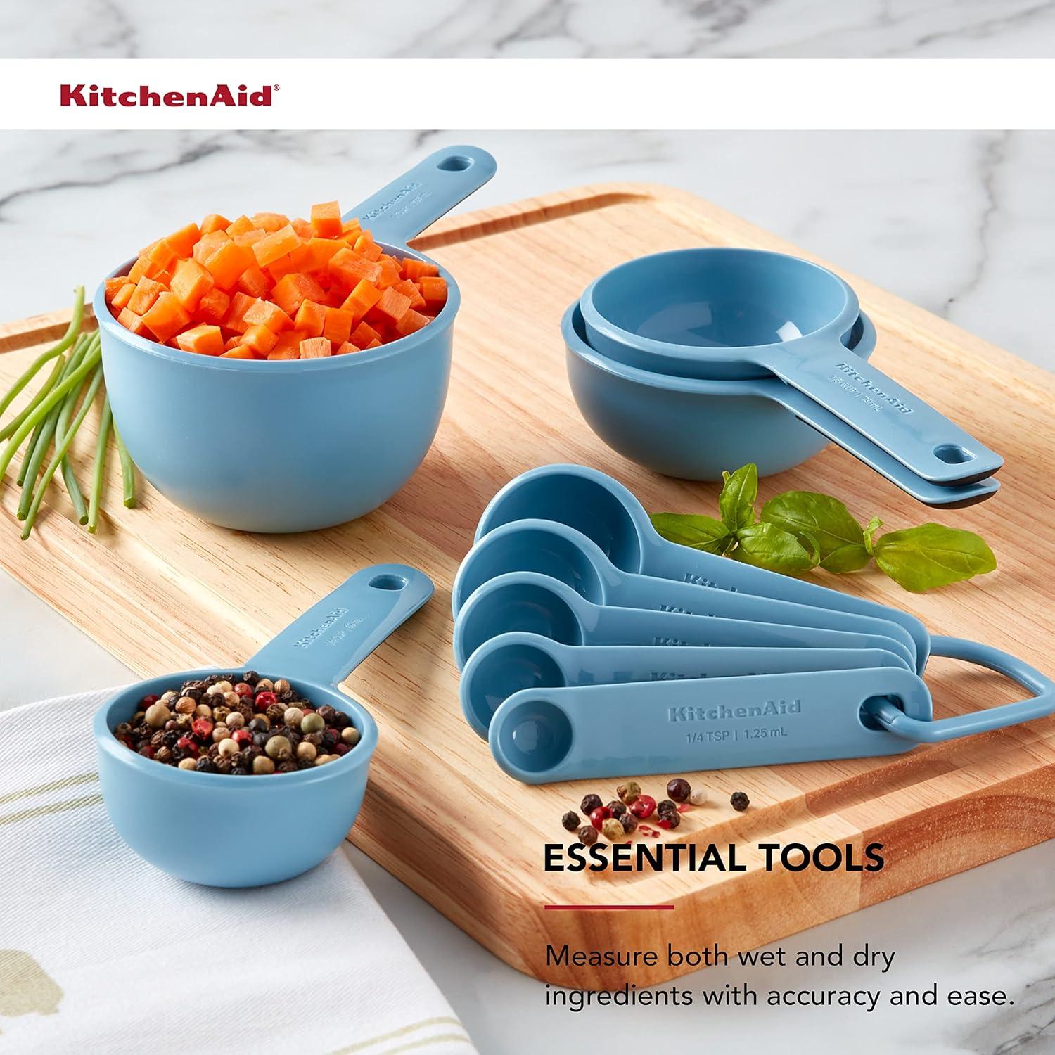 imageKitchenAid Measuring Cups and Spoon Set Mineral Water 9PieceBlue Velvet