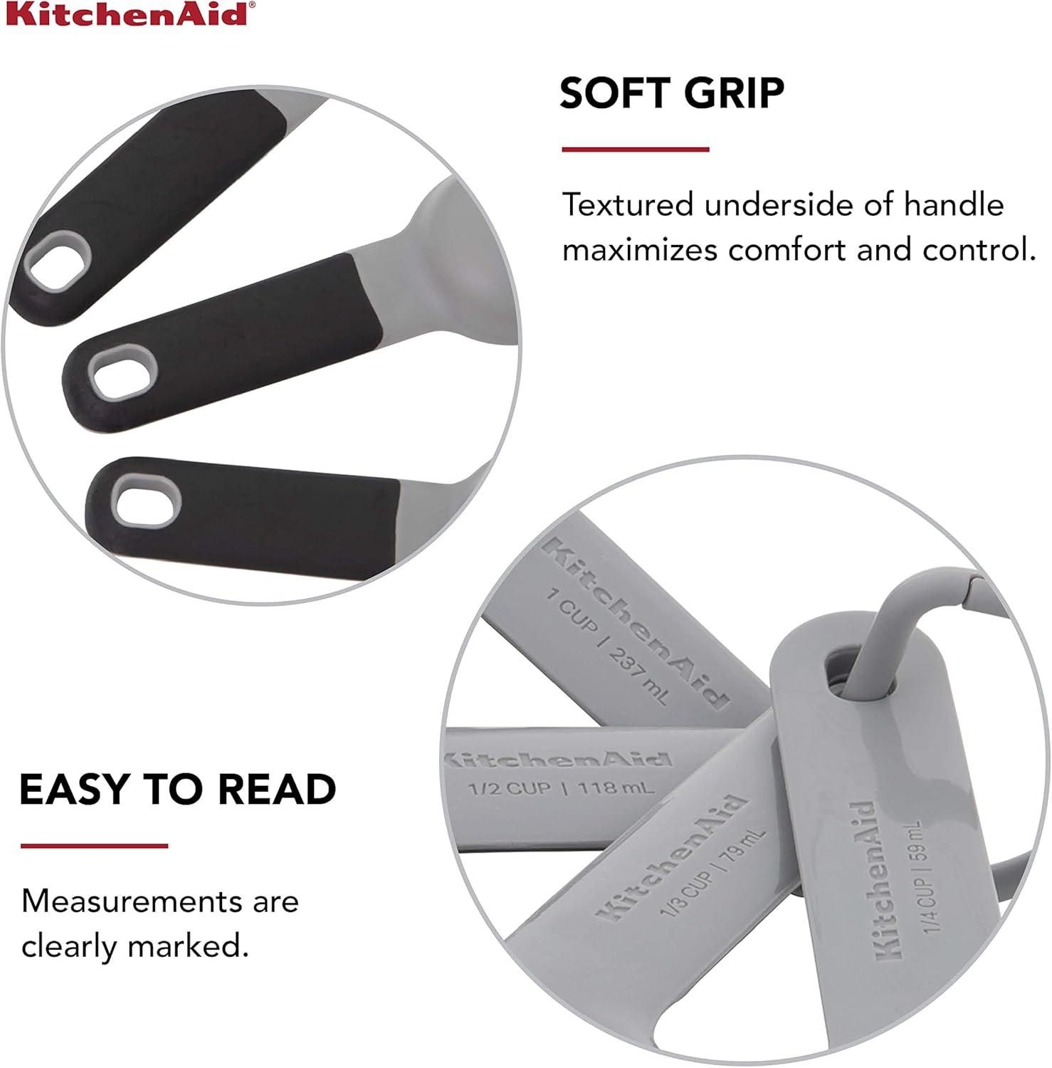 imageKitchenAid Measuring Cups and Spoon Set Mineral Water 9PieceGray