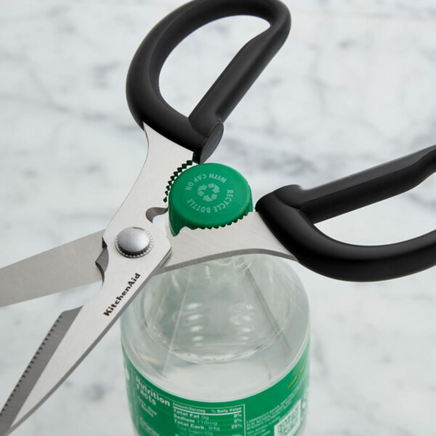 imageKitchenAid Multipurpose Shear Set Versatile Scissors with Nutcracker Bottle Opener Ergonomic Handles with Protective Blade Covers 2 Piece