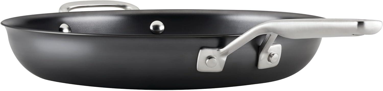 imageKitchenAid NITRO Carbon Steel Frying PanSkillet Stainless Steel Handle Compatible with All Cooktops 10 Inch Open Fry Pan BlackSkillet 12 Inch w helper handle