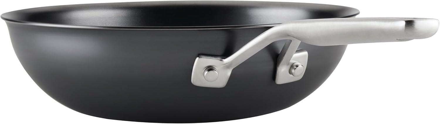 imageKitchenAid NITRO Carbon Steel Frying PanSkillet Stainless Steel Handle Compatible with All Cooktops 10 Inch Open Fry Pan BlackWok 10 Inch