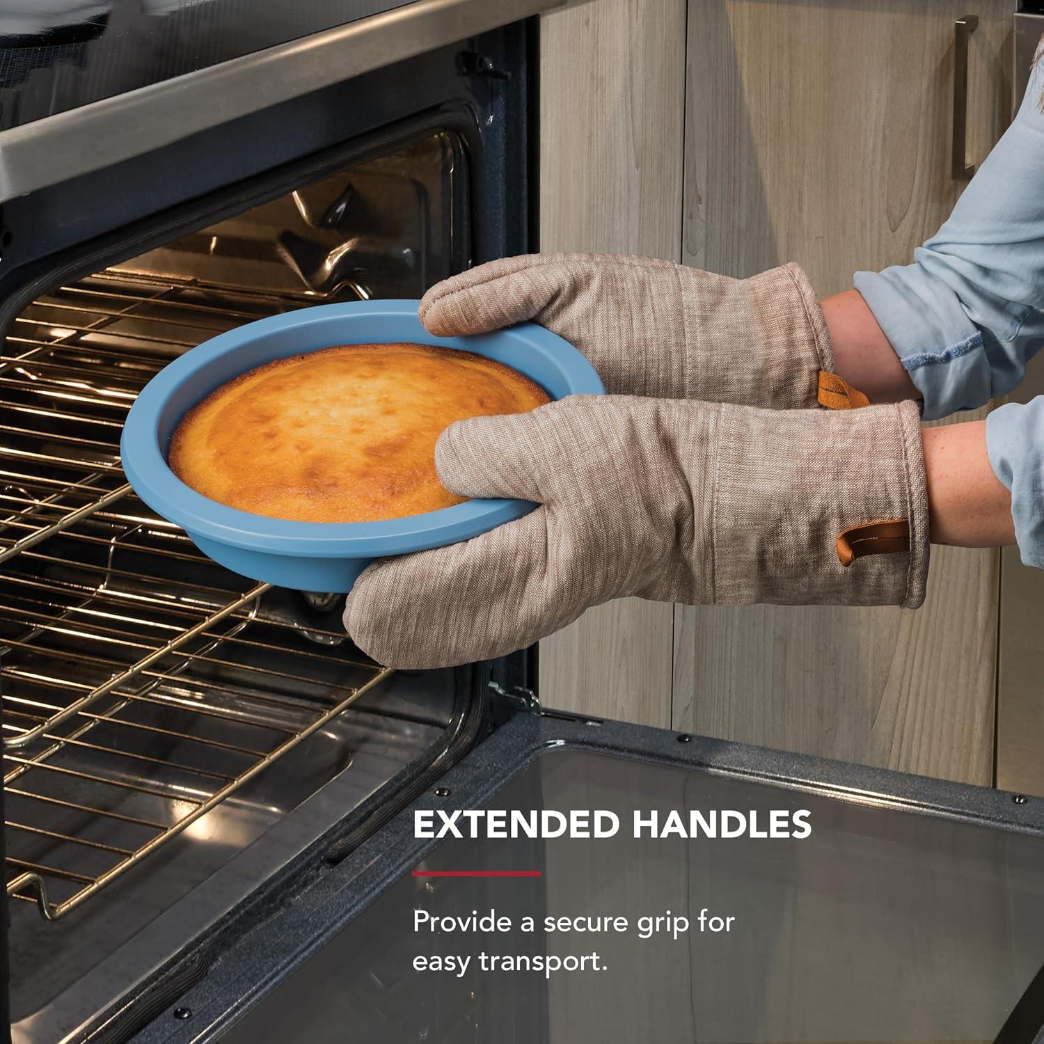 imageKitchenAid Nonstick Swiss Engineered Aluminized Steel Round Cake Pan Dishwasher Safe 9 Inch Mineral WaterBlue Velvet