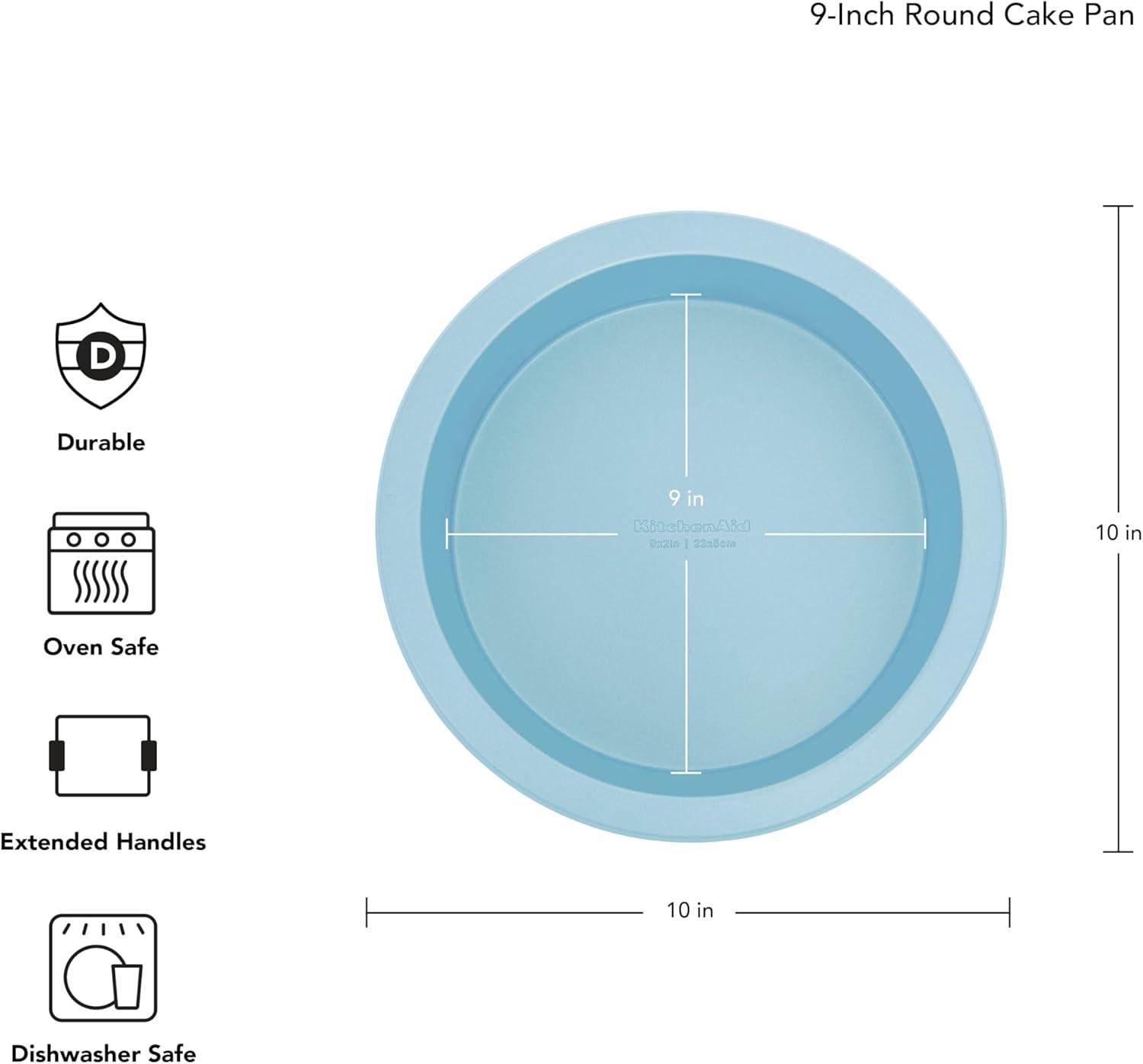 imageKitchenAid Nonstick Swiss Engineered Aluminized Steel Round Cake Pan Dishwasher Safe 9 Inch Mineral WaterMineral Water