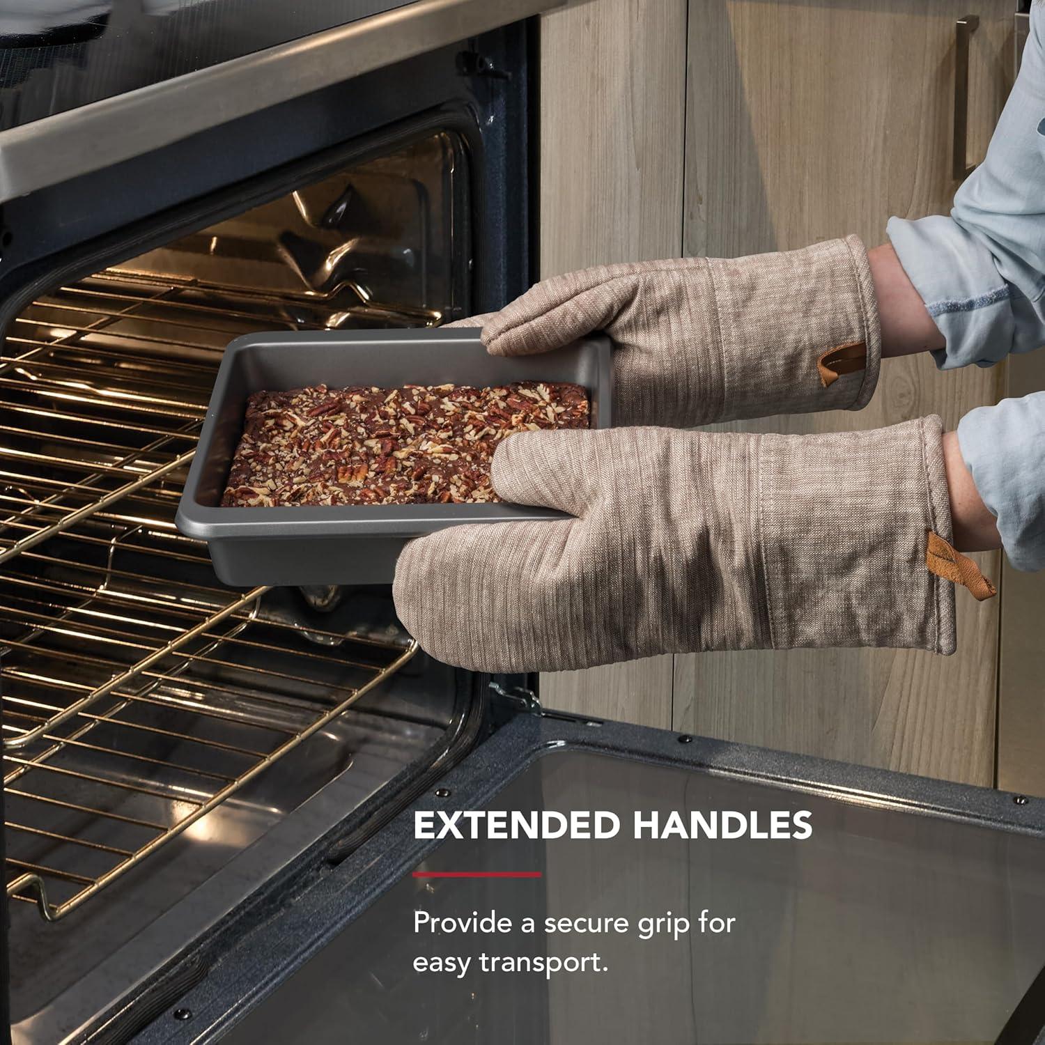 imageKitchenAid Nonstick Swiss Engineered Aluminized Steel Square Cake Pan Dishwasher Safe Pistachio 9 InchContour Silver