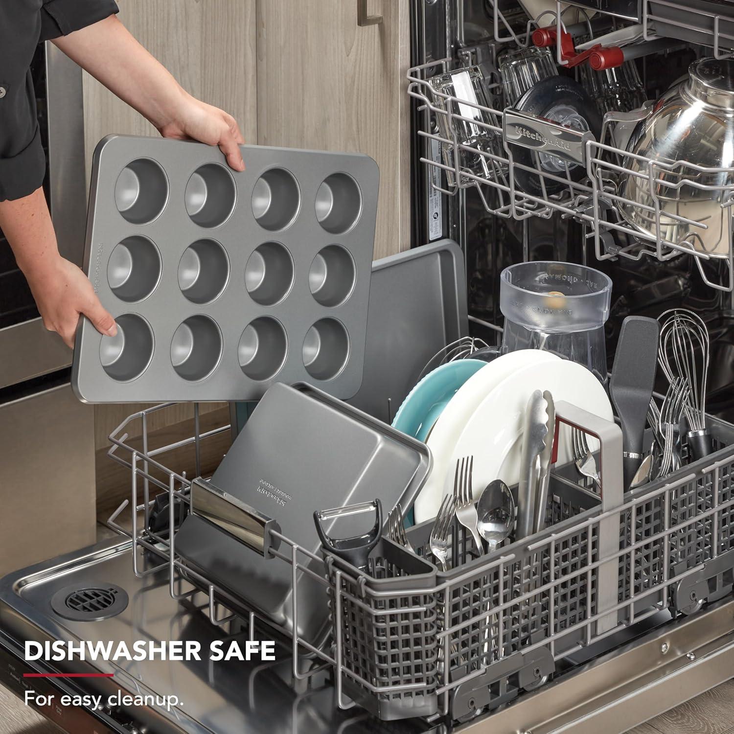 imageKitchenAid Nonstick Swiss Engineered Aluminized Steel Square Cake Pan Dishwasher Safe Pistachio 9 InchPistachio