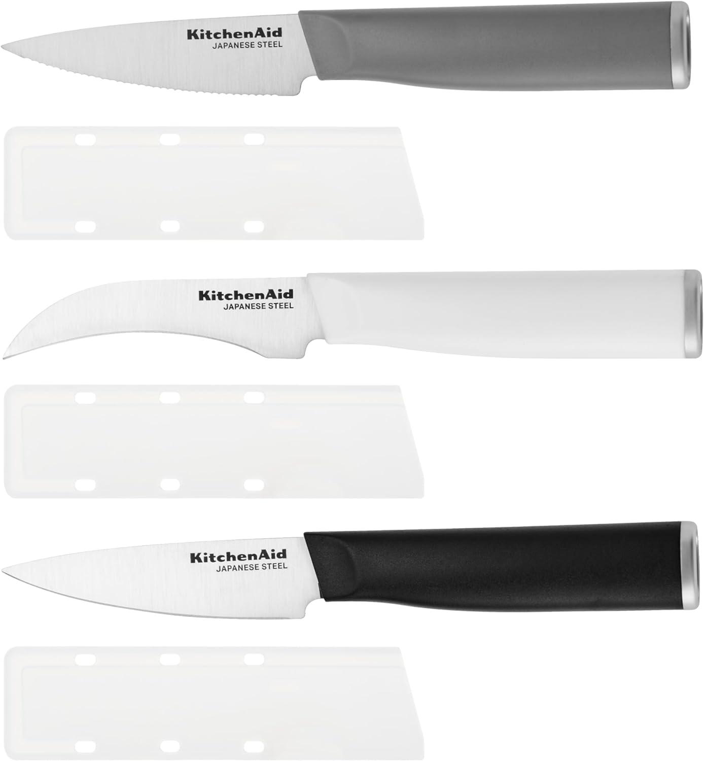 imageKitchenAid Paring High Carbon Stainless Steel Kitchen Knife Set RazorSharp Blades 3 Piece MulticoloredMulticolor