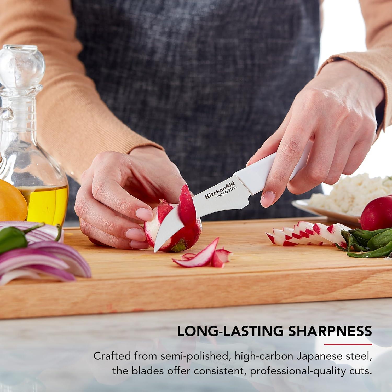 imageKitchenAid Paring High Carbon Stainless Steel Kitchen Knife Set RazorSharp Blades 3 Piece MulticoloredMulticolor