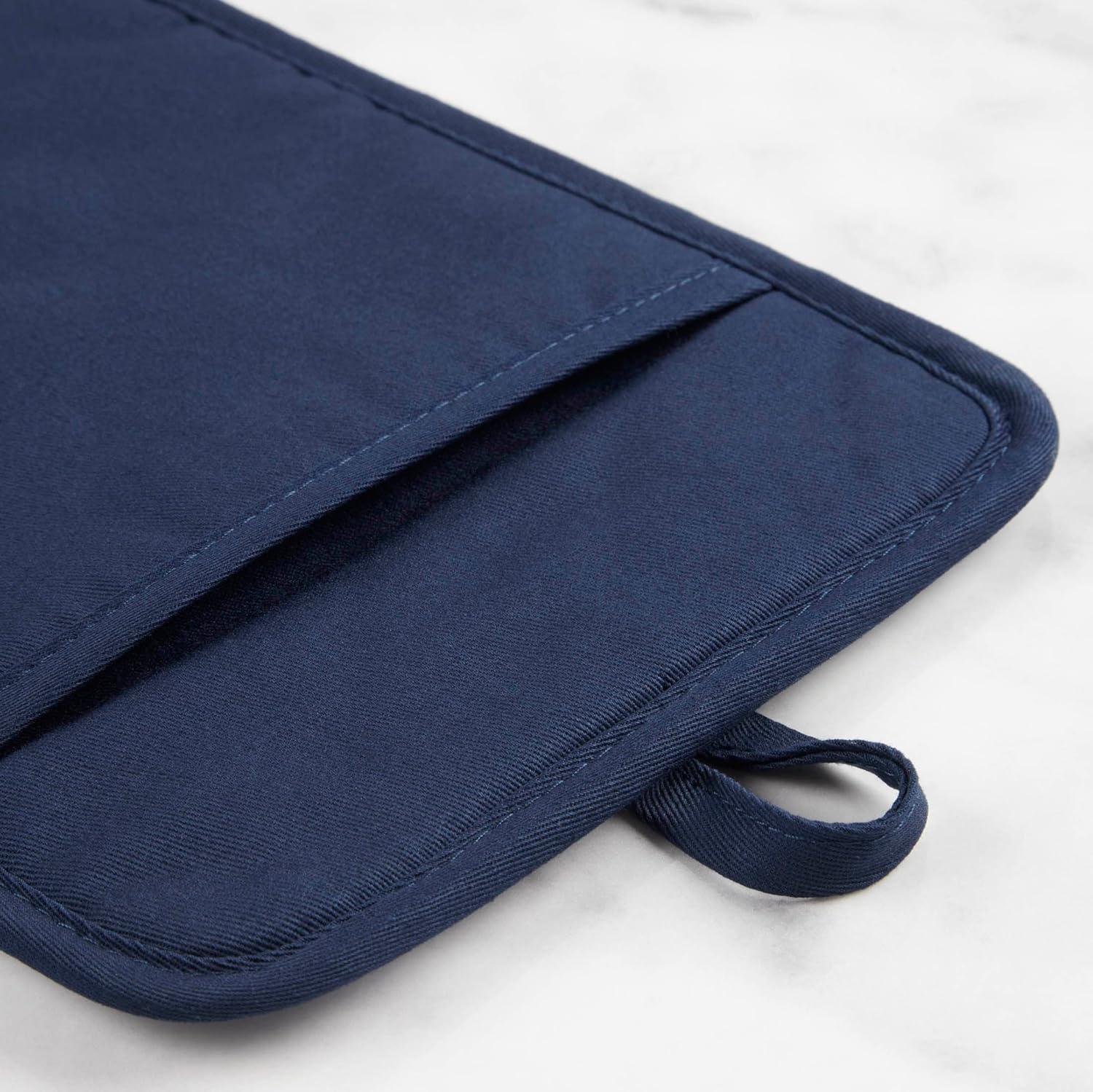 imageKitchenAid Ribbed Soft Silicone Pot Holder 2Pack Set Mineral Water Aqua 7quotx9quotInk Blue