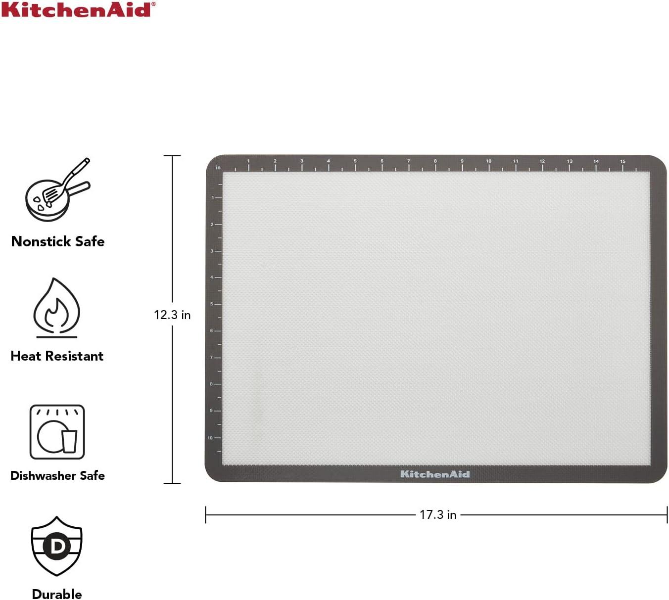 imageKitchenAid Silicone Large Baking Mat 12x17Inch Gray17L x 12W