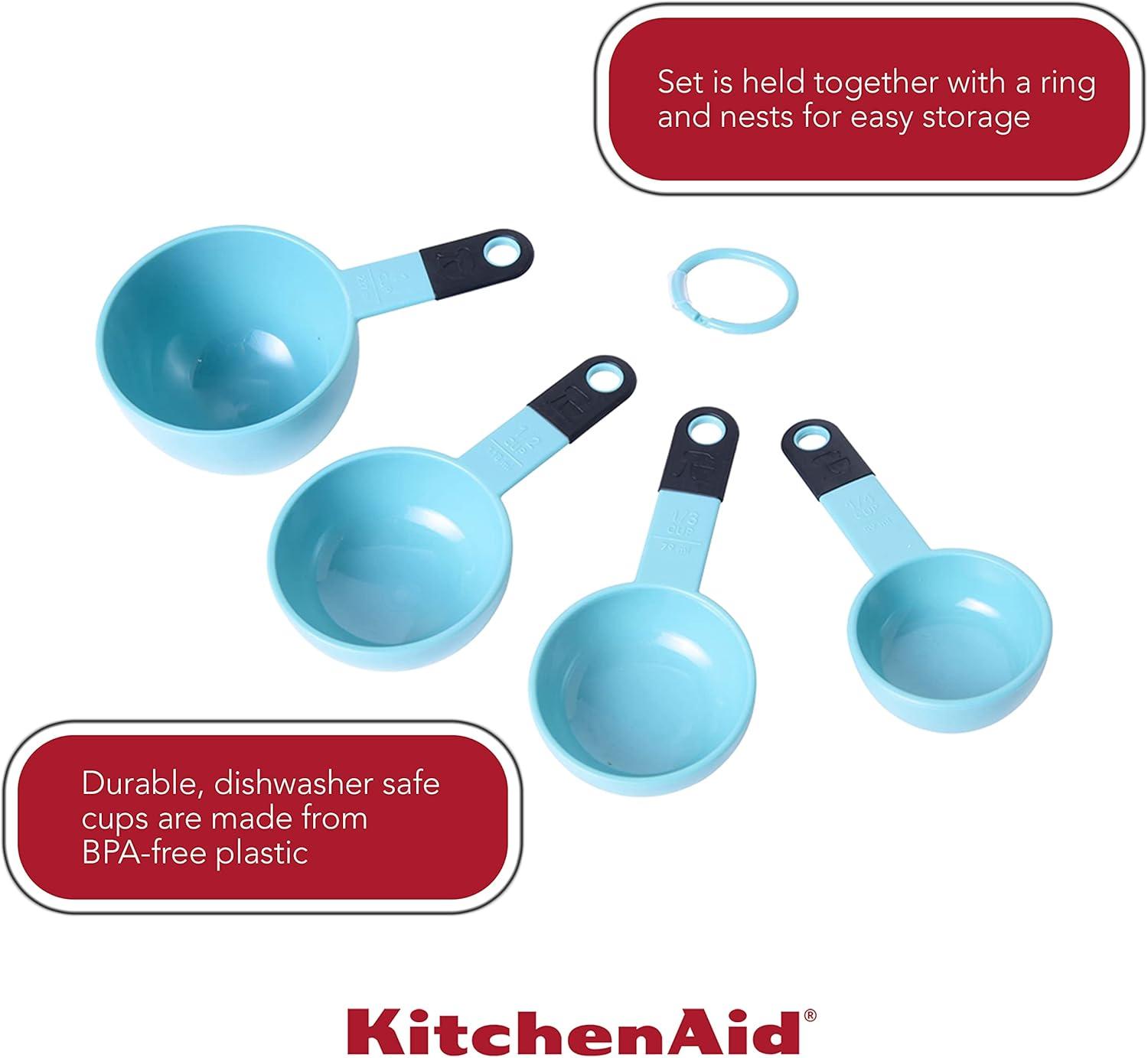 imageKitchenAid Universal Measuring Cup Set 4Piece Blue VelvetAqua SkyBlack