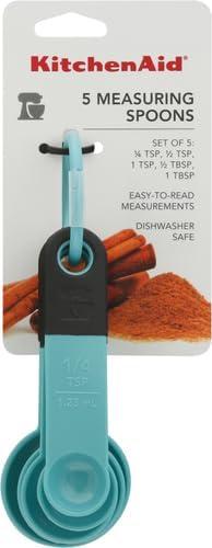 imageKitchenAid Universal Measuring Spoon Set 5Piece Blue VelvetAqua SkyBlack