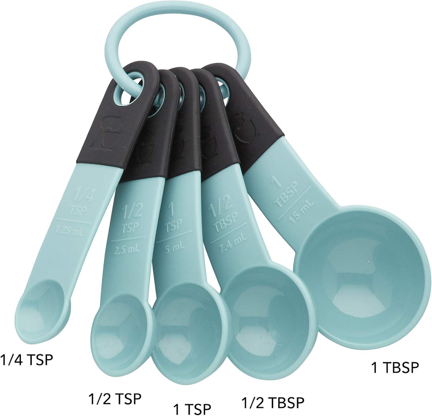 imageKitchenAid Universal Measuring Spoon Set 5Piece Blue VelvetAqua SkyBlack