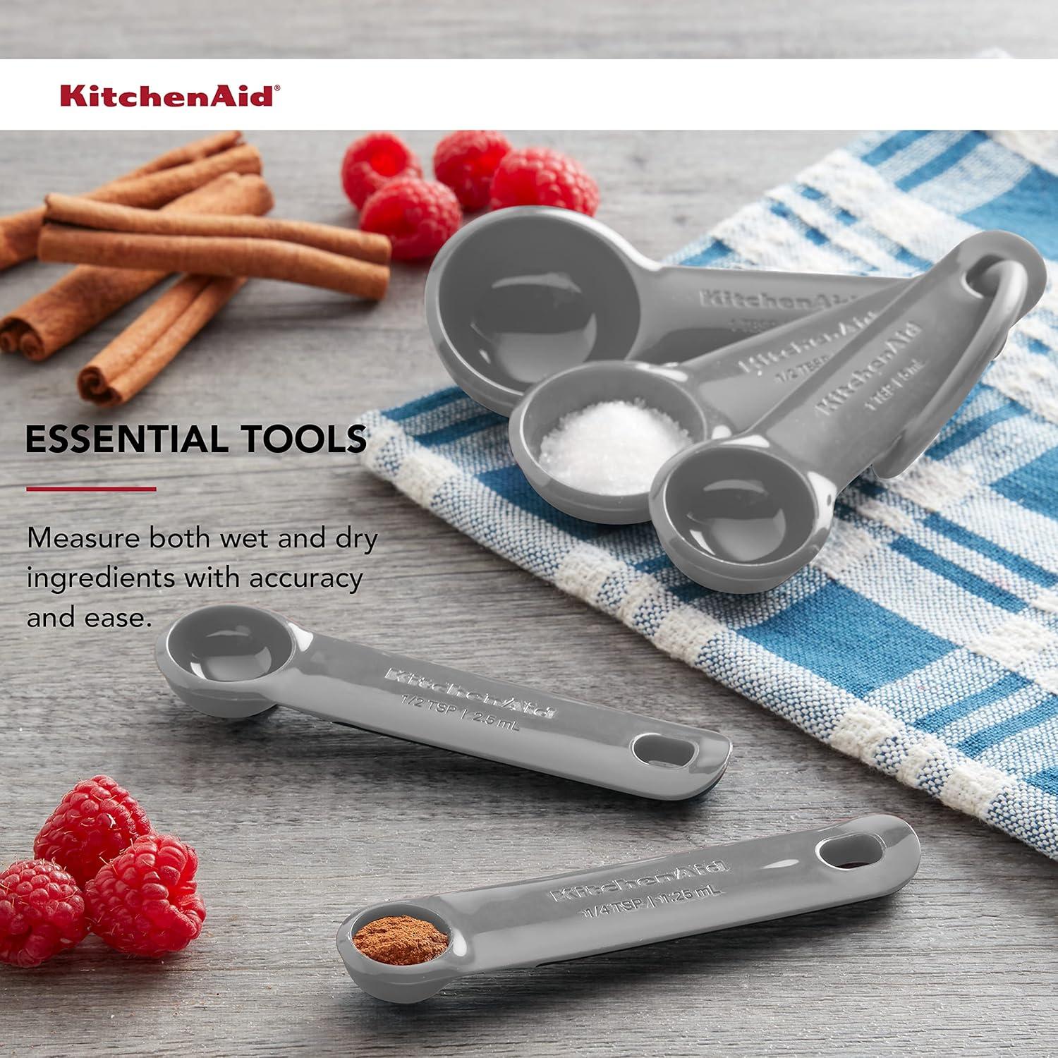 imageKitchenAid Universal Measuring Spoon Set 5Piece Blue VelvetGray