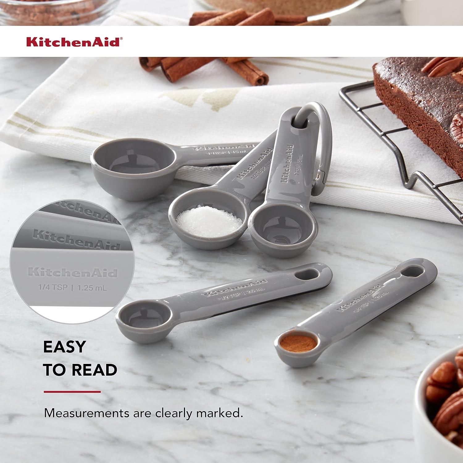 imageKitchenAid Universal Measuring Spoon Set 5Piece Blue VelvetGray