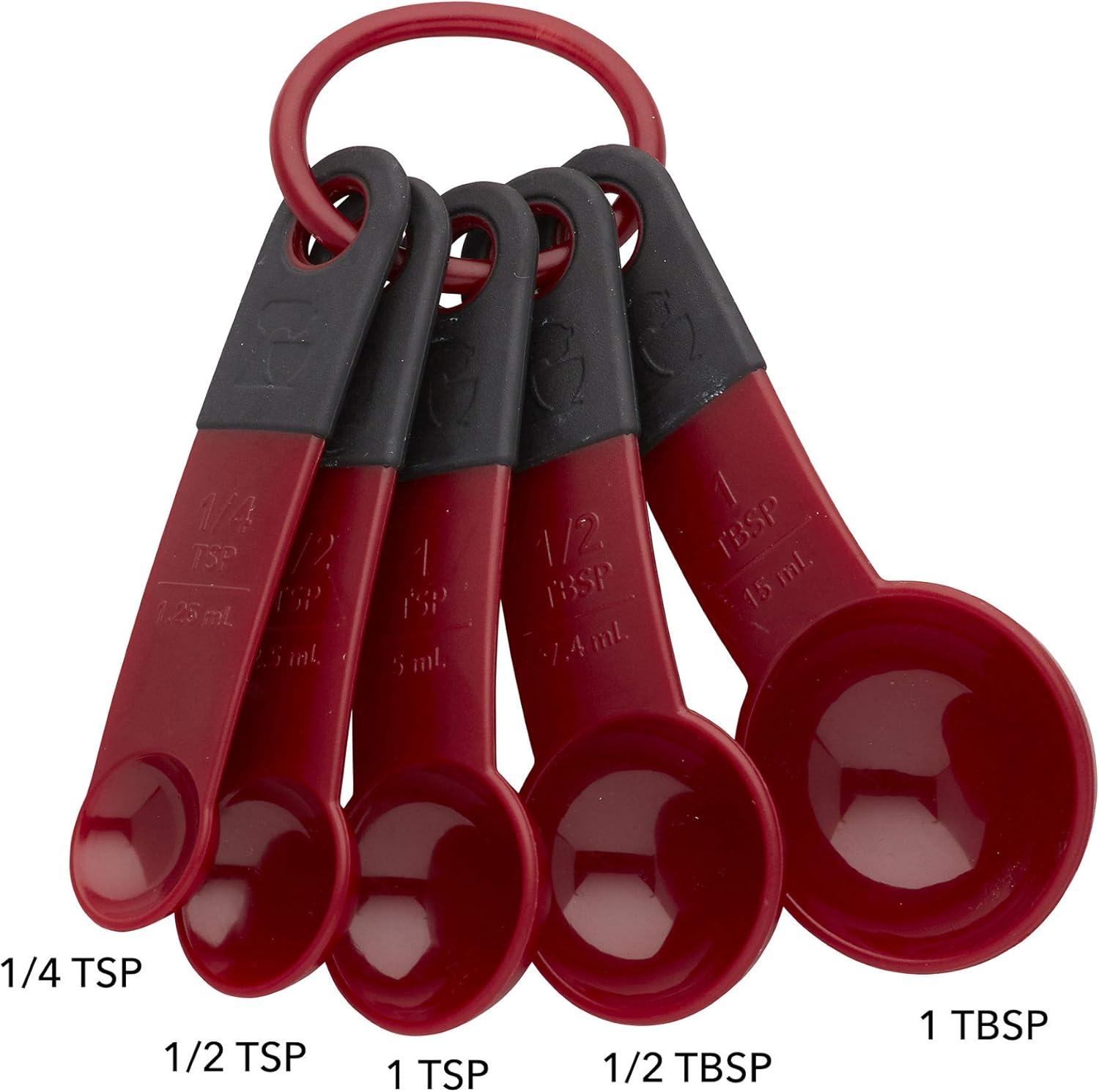 imageKitchenAid Universal Measuring Spoon Set 5Piece Blue VelvetRed