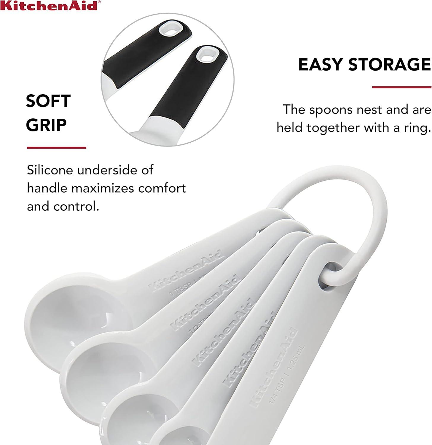 imageKitchenAid Universal Measuring Spoon Set 5Piece Blue VelvetWhite