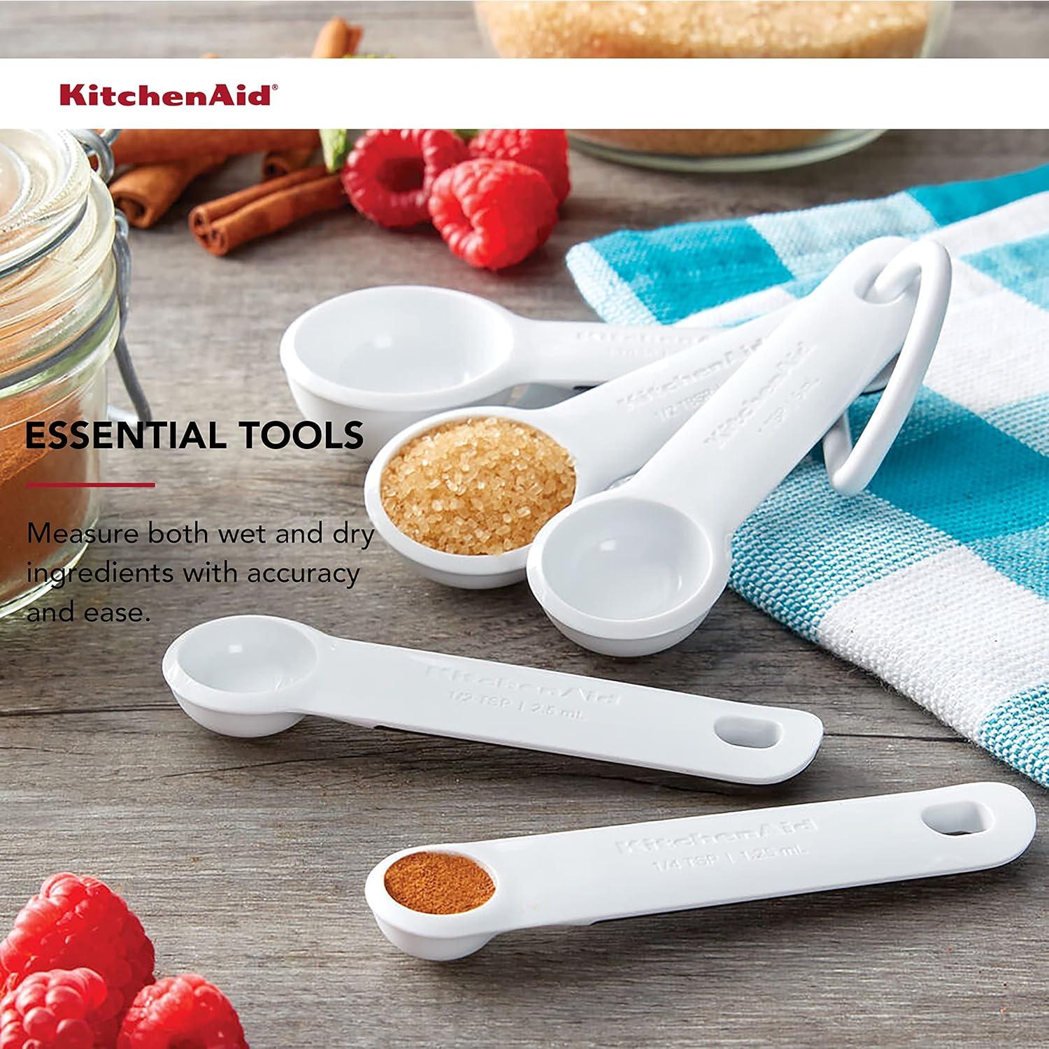 imageKitchenAid Universal Measuring Spoon Set 5Piece Blue VelvetWhite