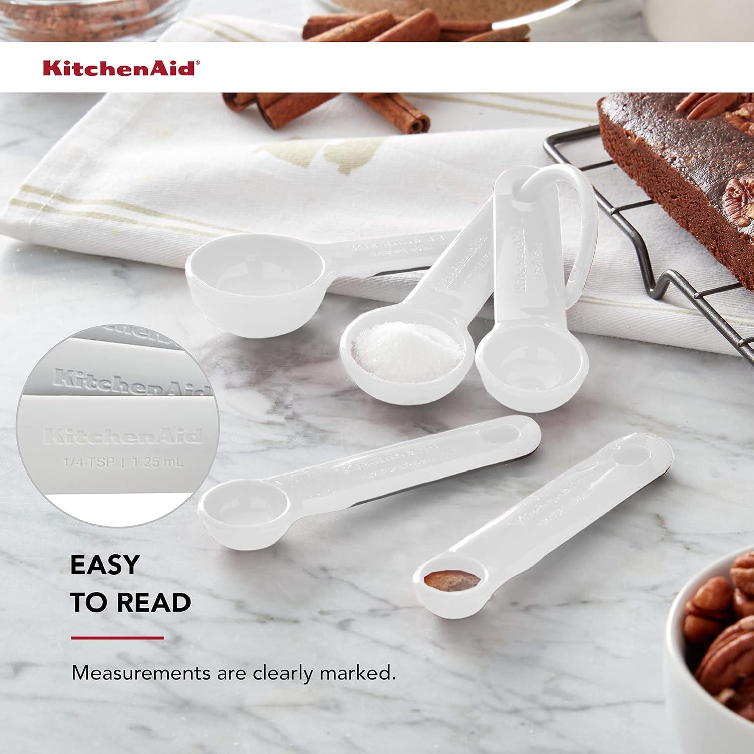 imageKitchenAid Universal Measuring Spoon Set 5Piece Blue VelvetWhite