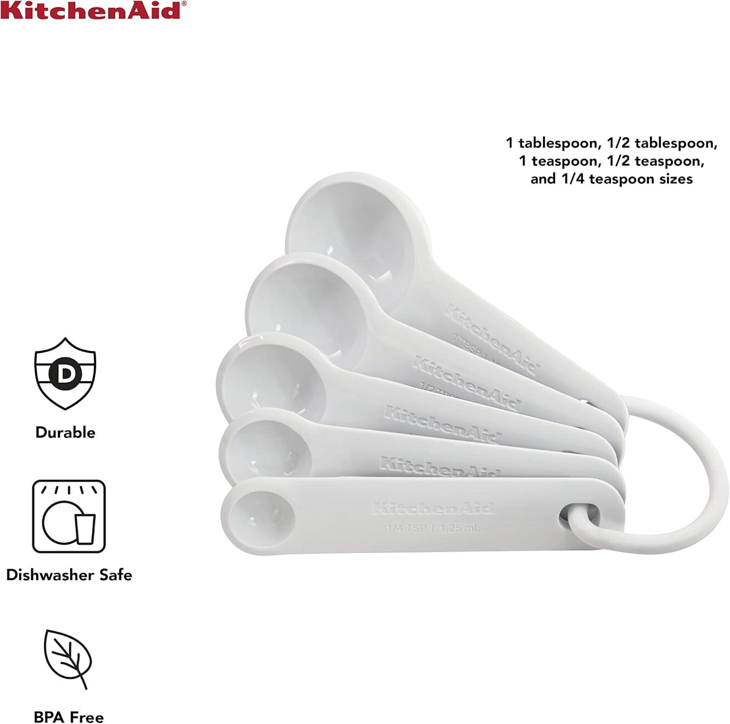 imageKitchenAid Universal Measuring Spoon Set 5Piece Blue VelvetWhite