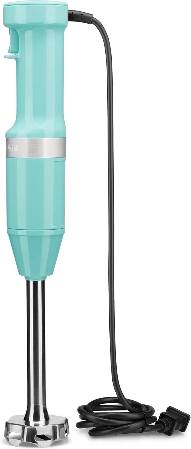 imageKitchenAid Variable Speed Corded Hand Blender with Accessories Blue Velvet KHBV83VBAqua Sky