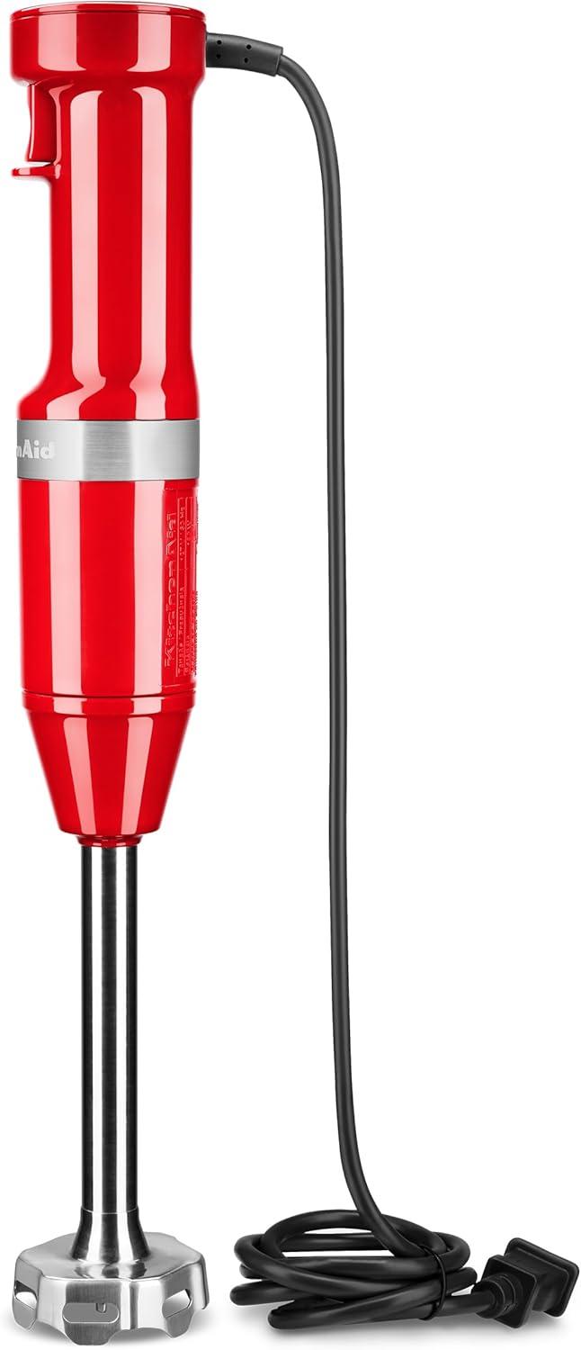 imageKitchenAid Variable Speed Corded Hand Blender with Accessories Blue Velvet KHBV83VBEmpire Red