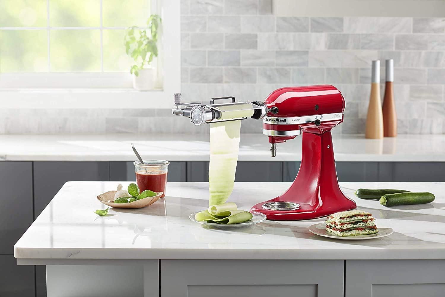 imageKitchenAid Vegetable Sheet Cutter Attachment with Noodle Blade Red KSM2SCA