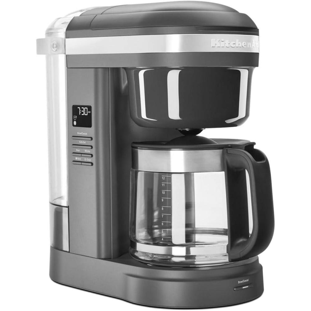 imageKitchenAid 12 Cup Drip Coffee Maker with Spiral Showerhead KCM1208Matte Grey
